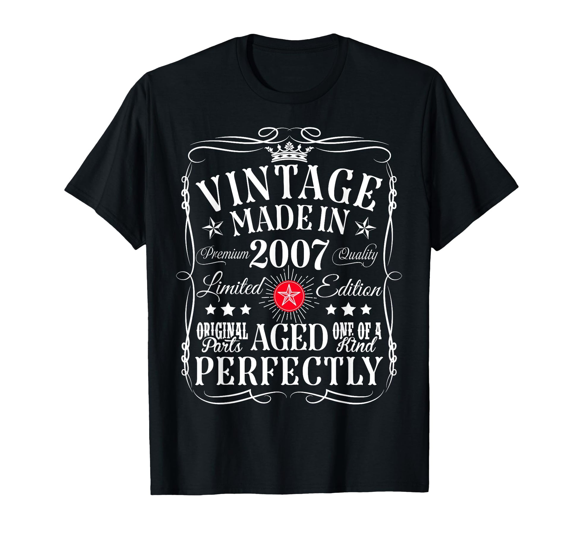 19Th Birthday Decorations 2007 19 T-Shirt - Unique Graphic for Adults - T-Shirt, Sweatshirt, Hoodie