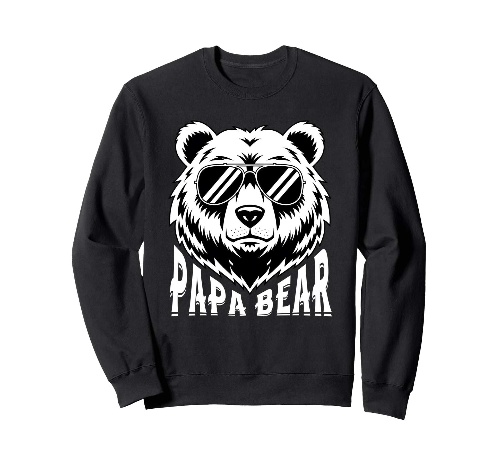 Papa Bear Sunglasses Grandpa Dad Sweatshirt - Graphic Print for Adults - T-Shirt, Sweatshirt, Hoodie