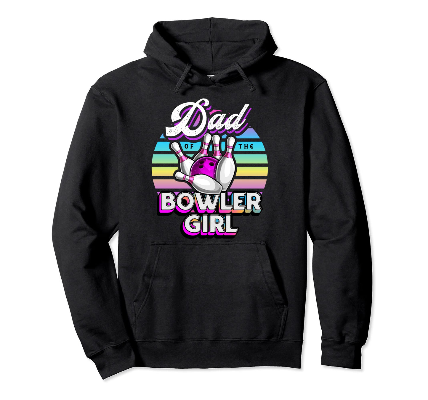 Dad Bowler Matching Family Bowling Hoodie - Minimalist Print for Adults - T-Shirt, Sweatshirt, Hoodie