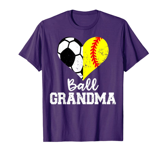Ball Grandma Funny Soccer T-Shirt - Casual Everyday Wear for Adults - T-Shirt, Sweatshirt, Hoodie