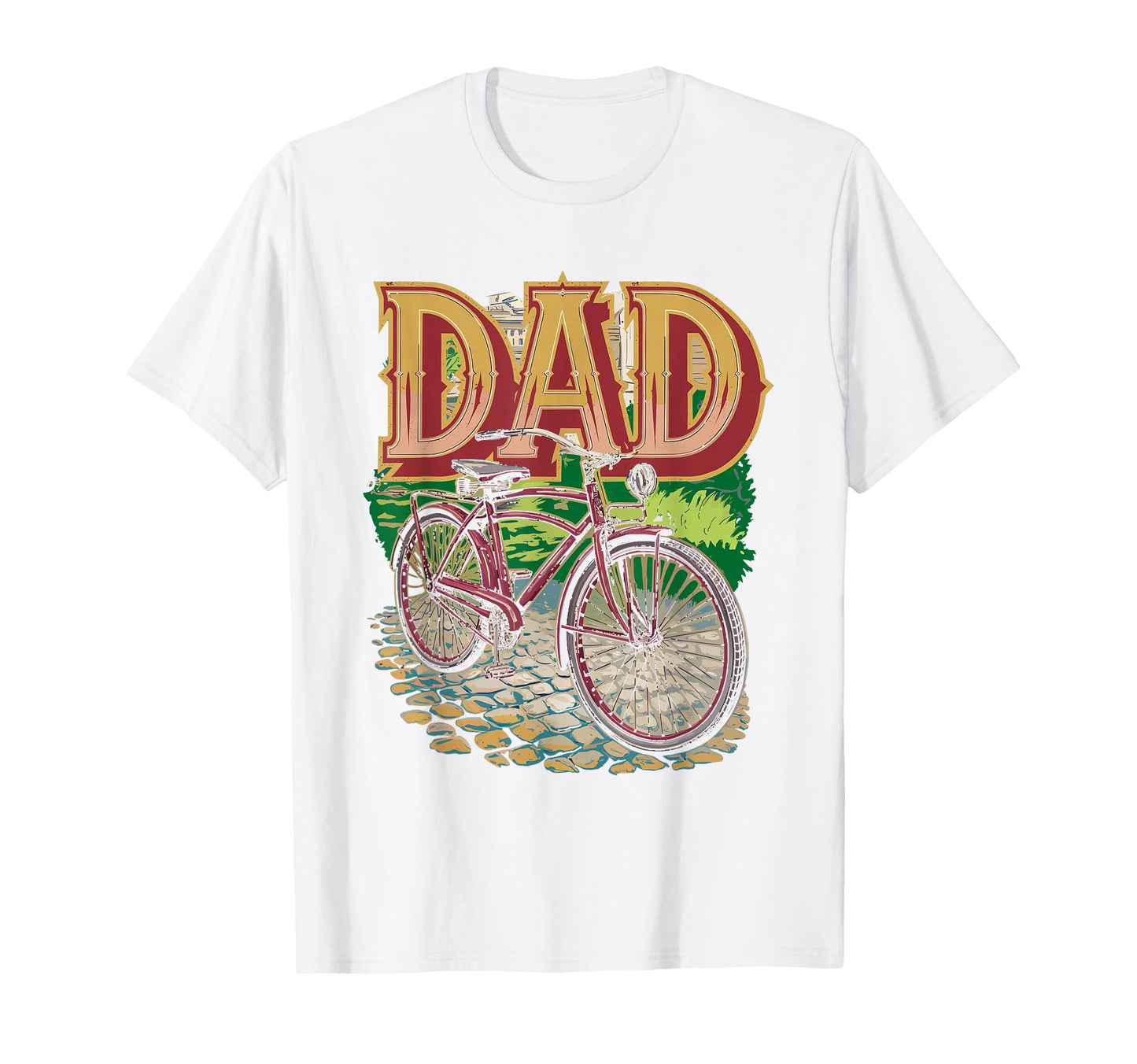 Dad Cycling Silhouette T-Shirt - Minimalist Print Unisex - T-Shirt, Sweatshirt, Hoodie