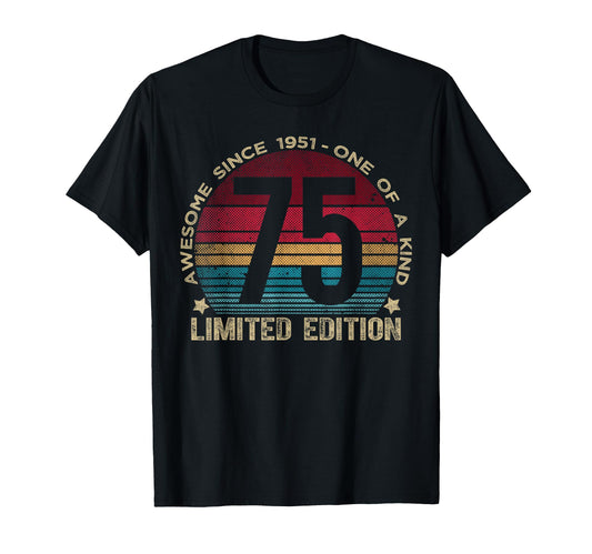 75 Year Old Gifts 1951 75Th Birthday T-Shirt - Unique Graphic Unisex - T-Shirt, Sweatshirt, Hoodie