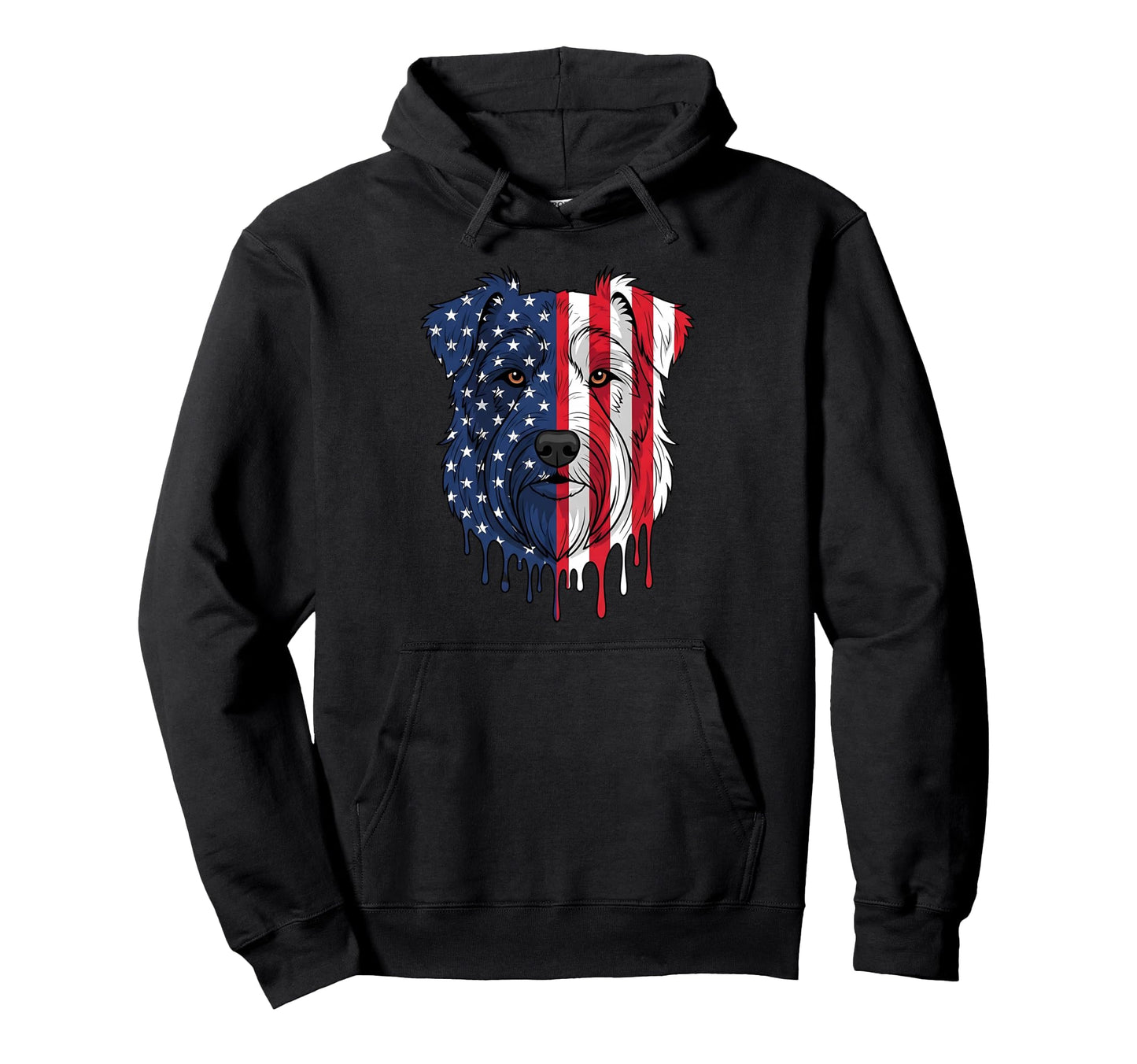 4Th July Bearded Collie Dog American Flag Hoodie - Graphic Print Unisex - T-Shirt, Sweatshirt, Hoodie
