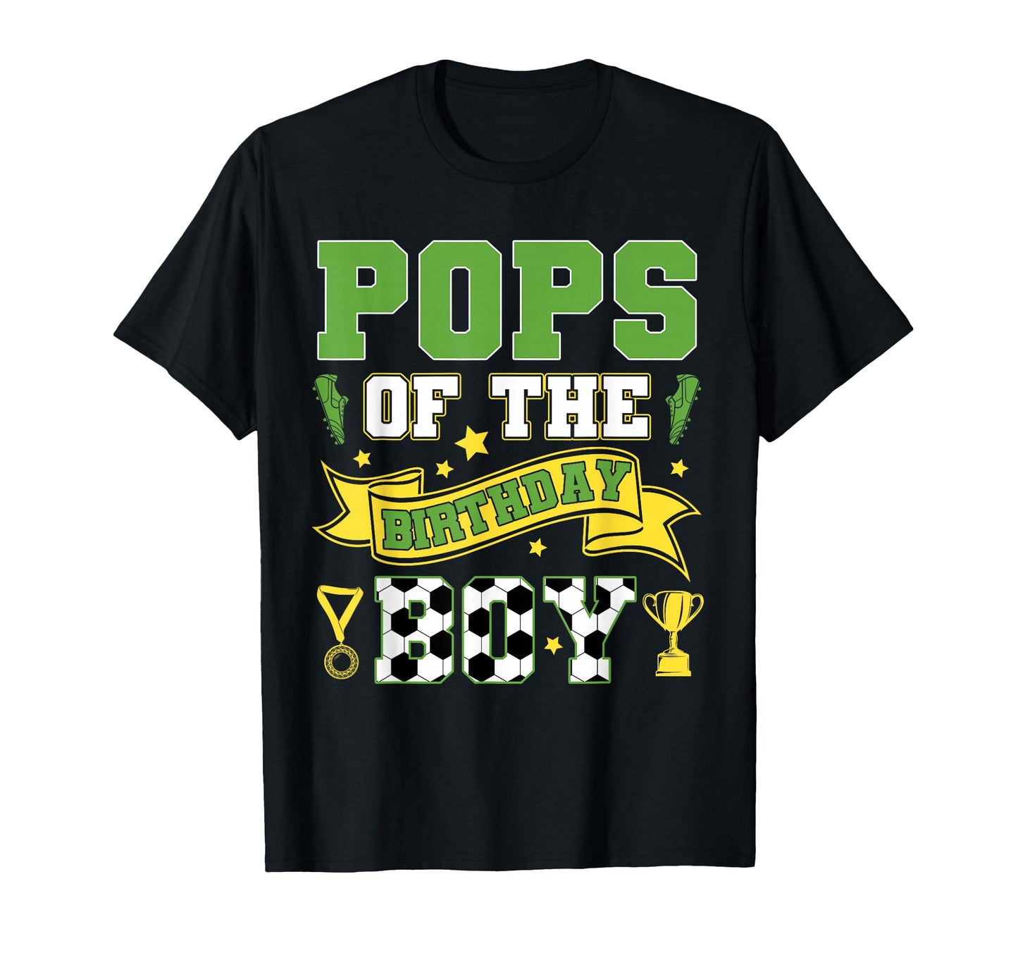 Pops Birthday Soccer Player Birthday T-Shirt - Custom Art Print Unisex - T-Shirt, Sweatshirt, Hoodie