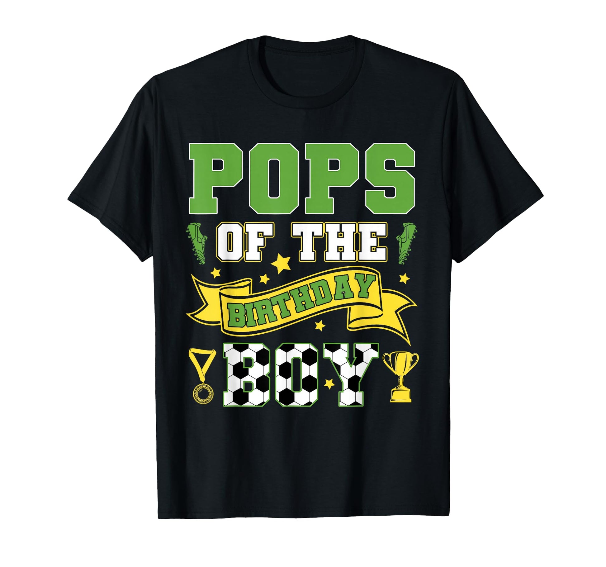 Pops Birthday Soccer Player Birthday T-Shirt - Custom Art Print Unisex - T-Shirt, Sweatshirt, Hoodie