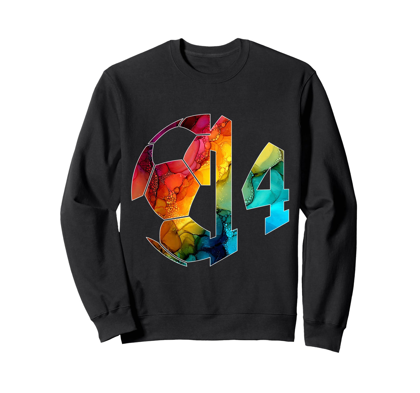 Number 14 Years Soccer 14Th Birthday Sweatshirt - Unique Graphic Unisex - T-Shirt, Sweatshirt, Hoodie