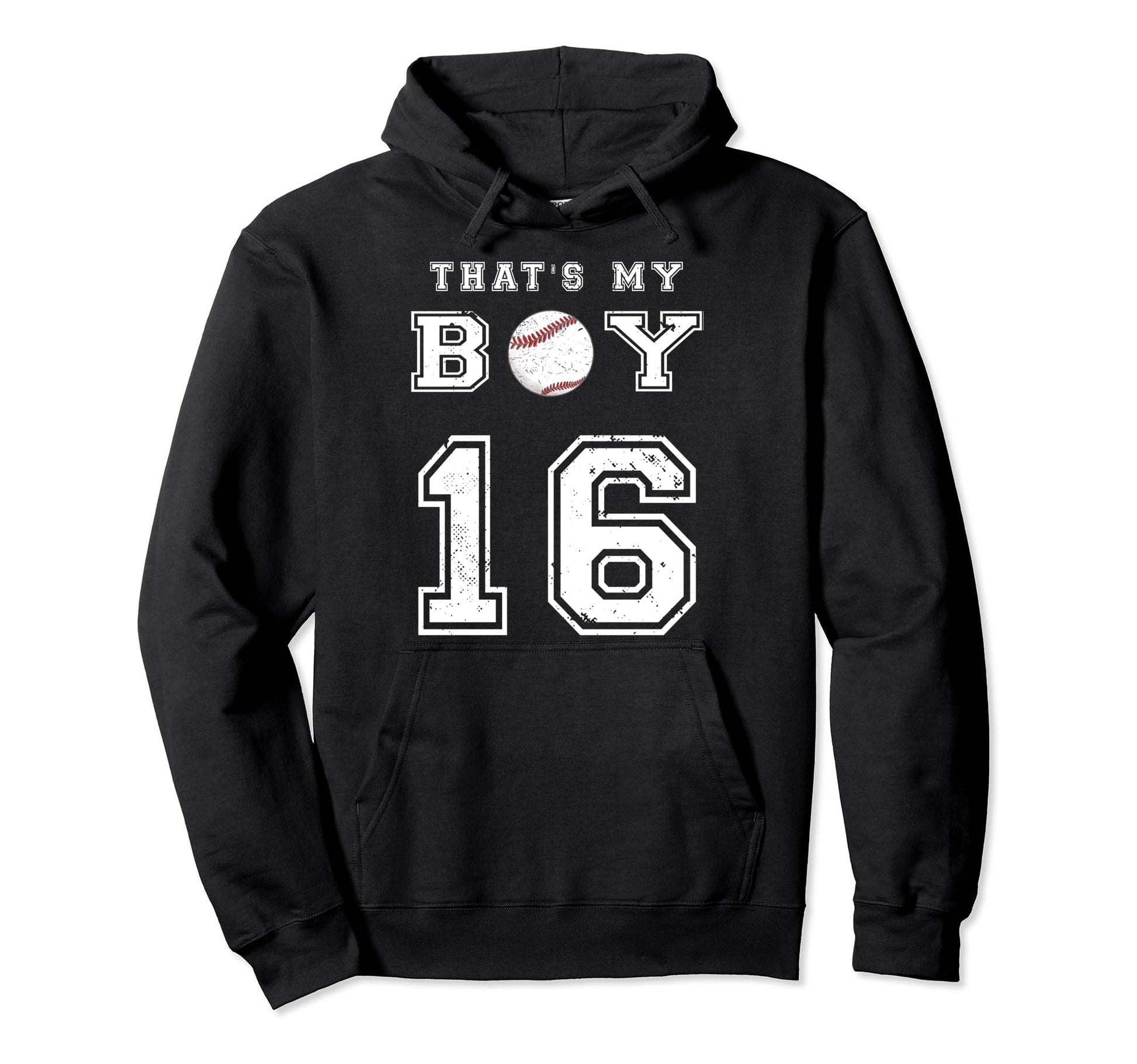 Thats My Baseball 16 Jersey Number Mom Dad Hoodie - Novelty Apparel Unisex - T-Shirt, Sweatshirt, Hoodie