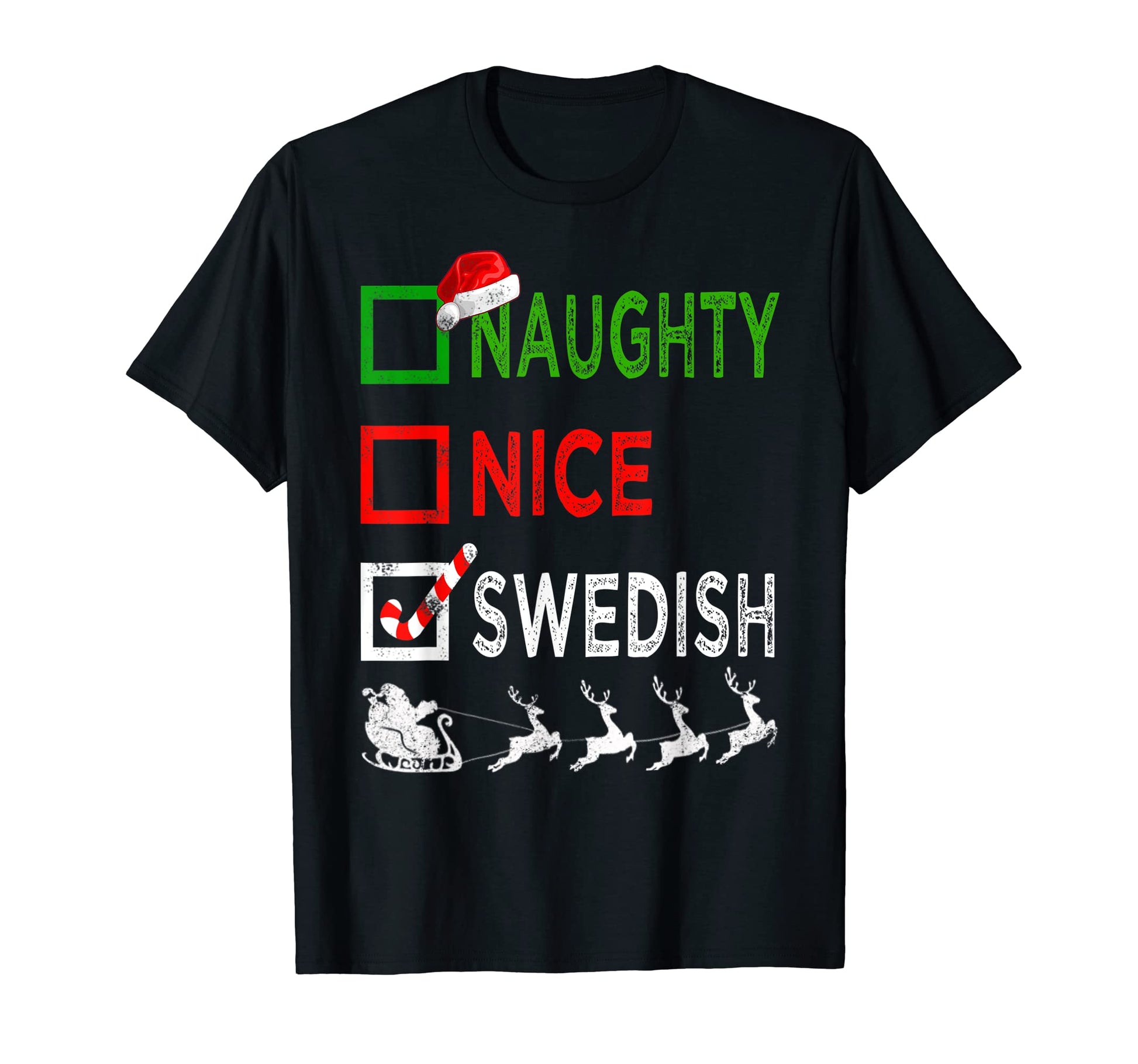 Naughty Nice Swedish Pajamas Funny T-Shirt - Minimalist Print Men Women - T-Shirt, Sweatshirt, Hoodie