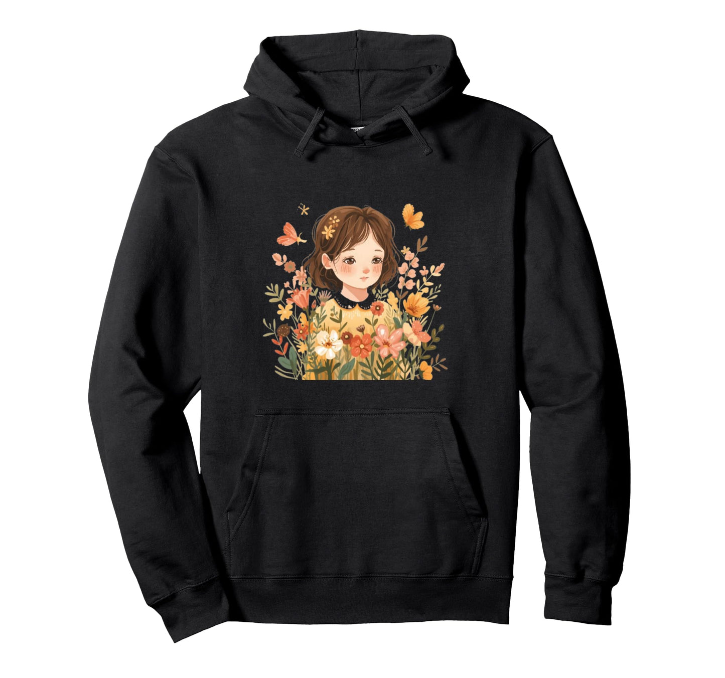 Flower Crown Funny Hoodie - Unique Graphic Unisex - T-Shirt, Sweatshirt, Hoodie