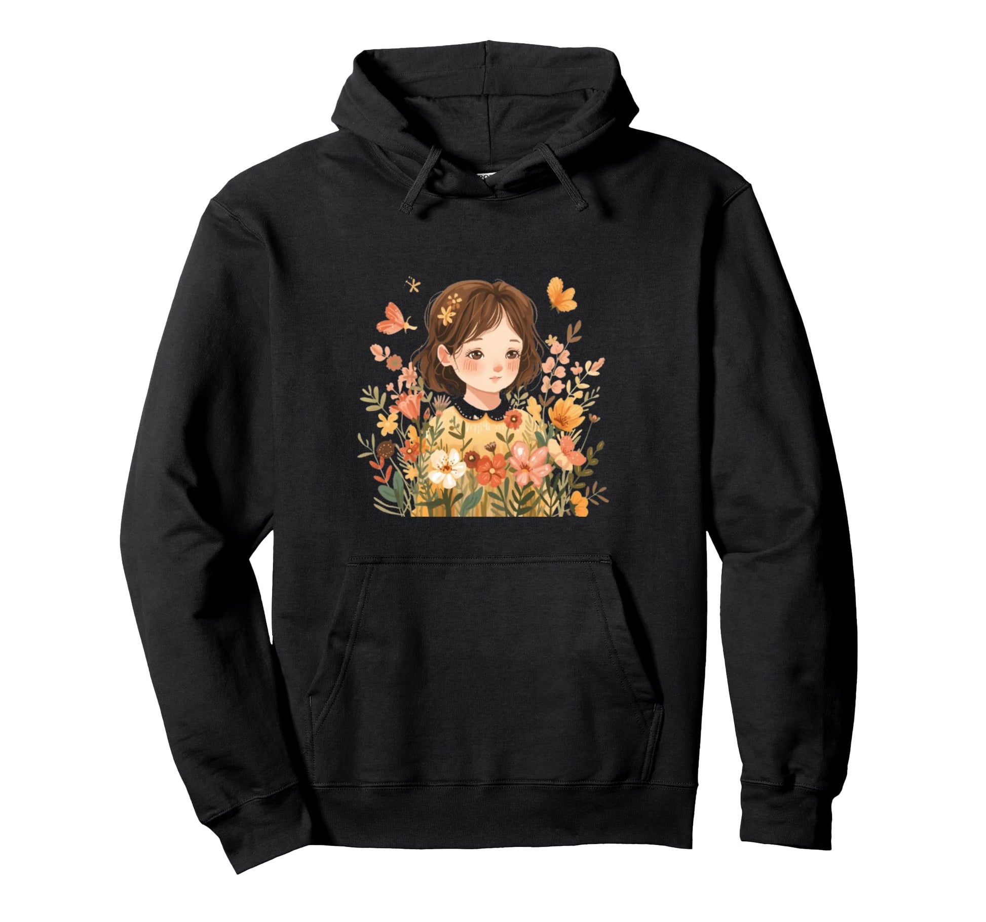 Flower Crown Funny Hoodie - Unique Graphic Unisex - T-Shirt, Sweatshirt, Hoodie