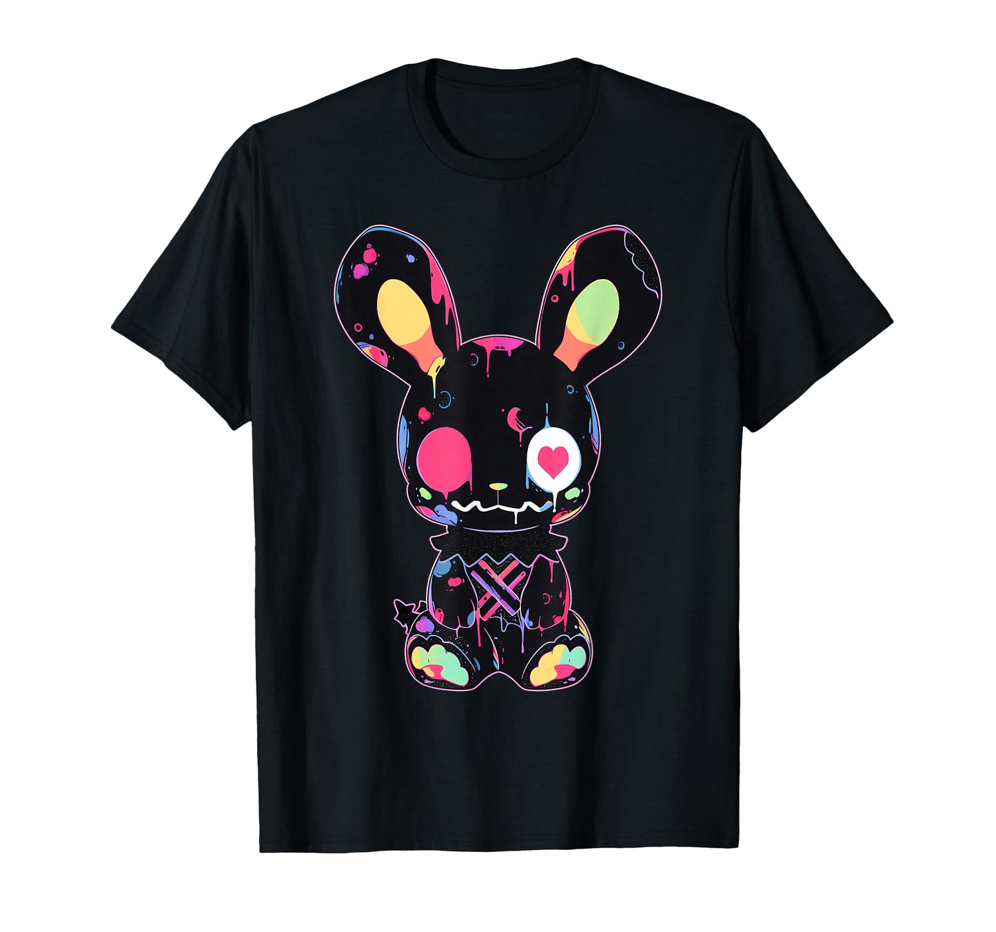 Goth Bunny Kawaii Rabbit Gothic T-Shirt - Minimalist Print for Adults - T-Shirt, Sweatshirt, Hoodie