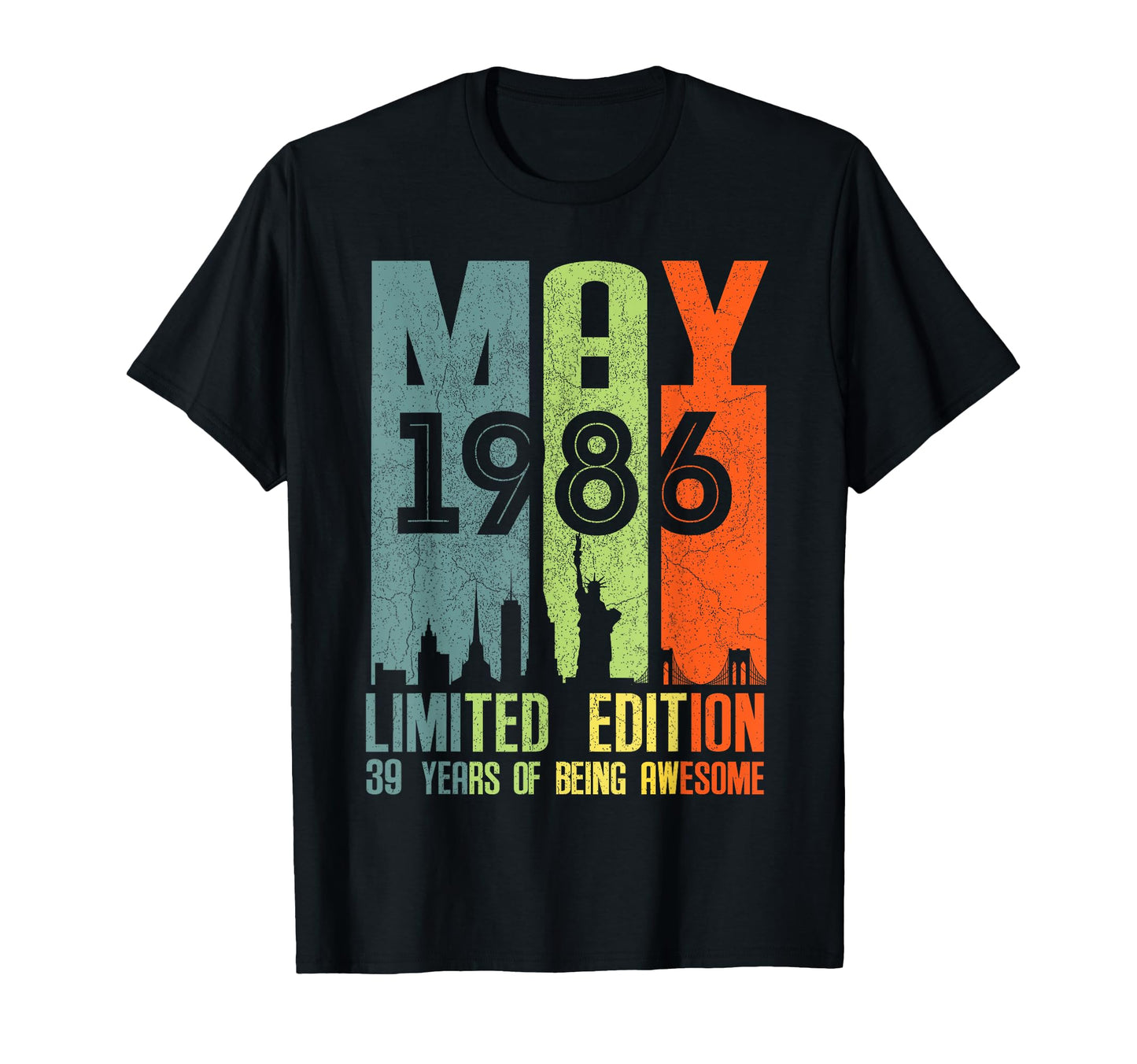 May 1986 39 Birthday 39 Year Old 1986 T-Shirt - Trendy Graphic for Adults - T-Shirt, Sweatshirt, Hoodie