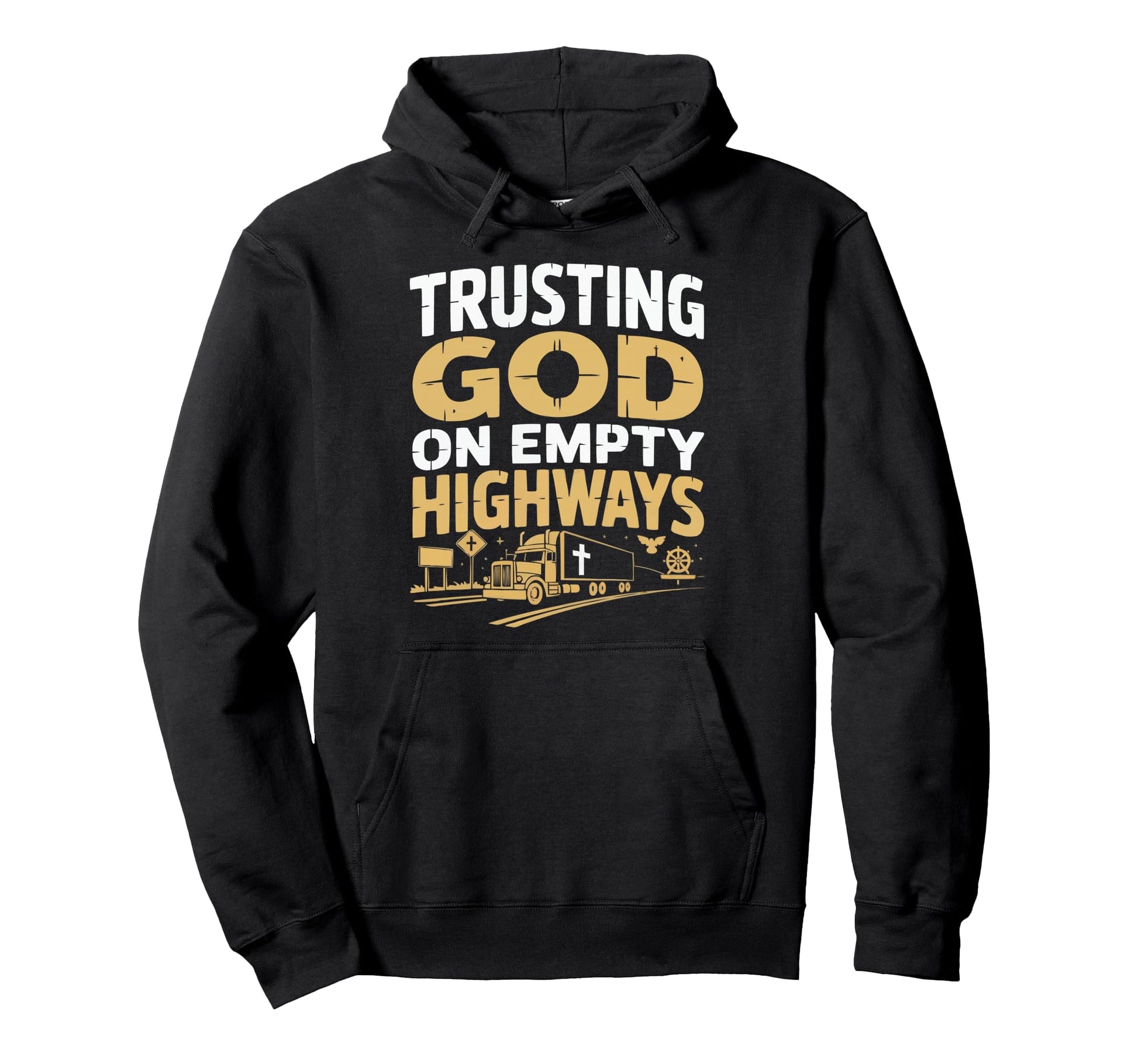 Christian Truck Driver Trucker Hoodie - Graphic Print for Adults - T-Shirt, Sweatshirt, Hoodie