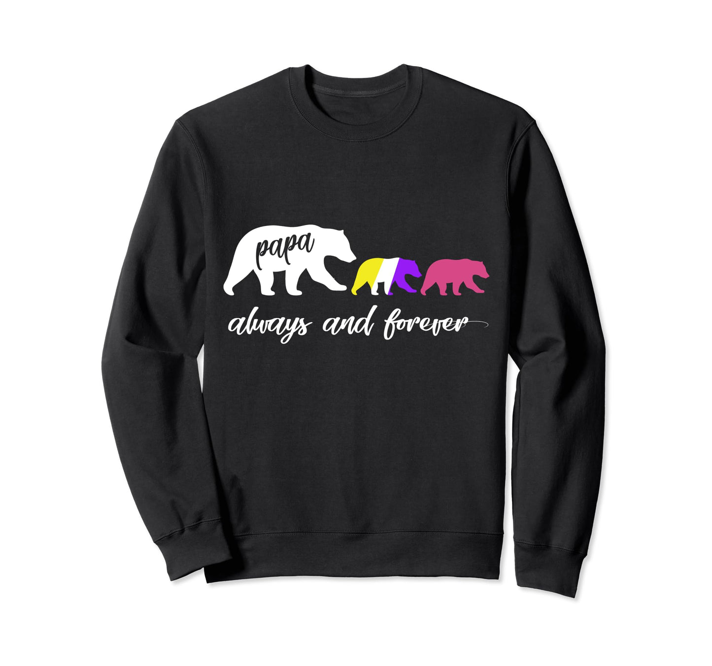 Lgbtq Papa Bear Nonbinary Sweatshirt - Custom Art Print for Adults - T-Shirt, Sweatshirt, Hoodie