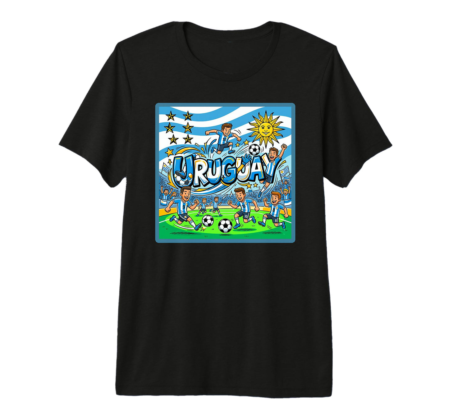 Uruguay Soccer Fan Tri Blend T-Shirt - Casual Everyday Wear Unisex - T-Shirt, Sweatshirt, Hoodie