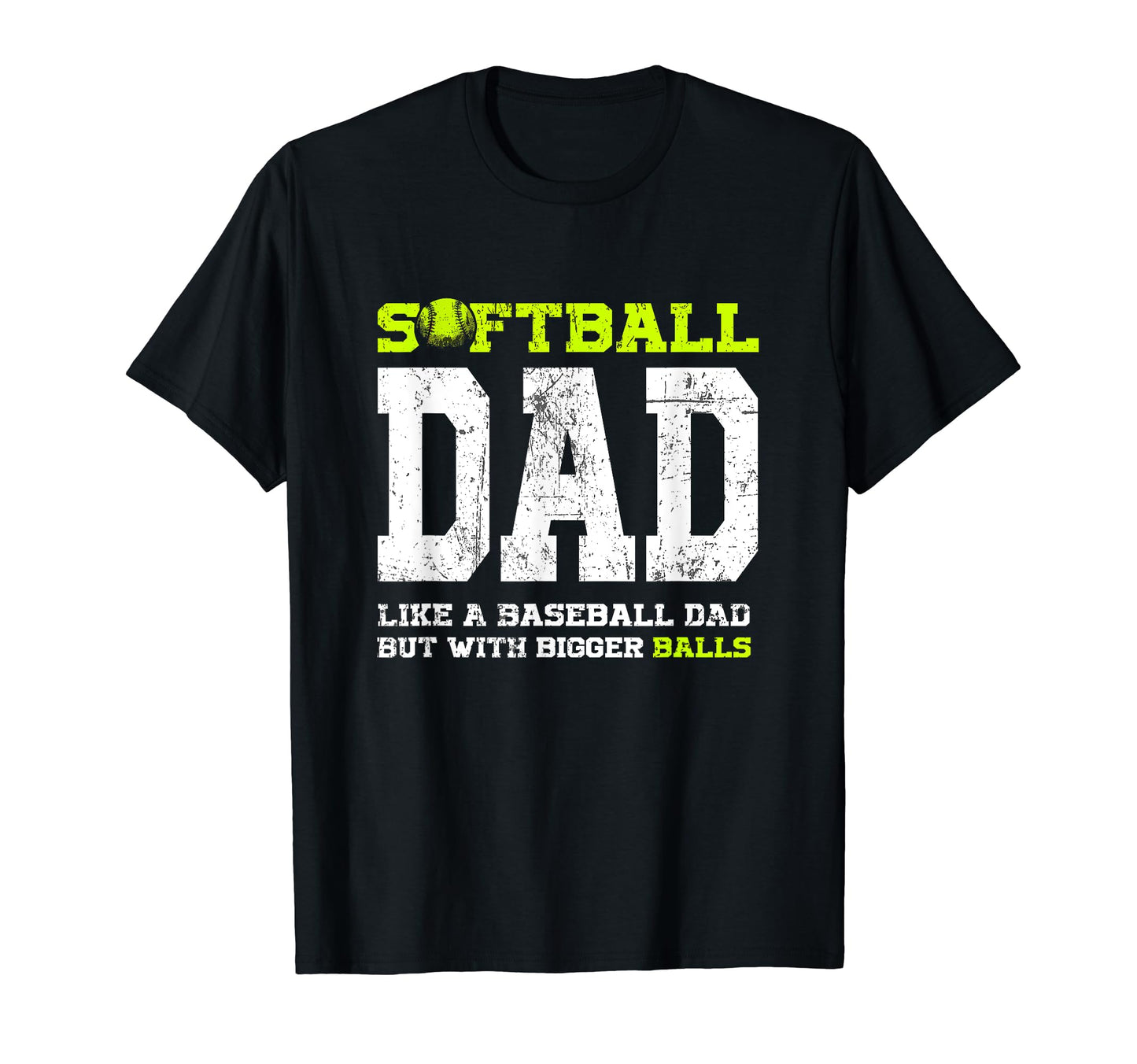 Softball Dad Pitcher Funny Distressed T-Shirt - Fun Novelty Design Unisex - T-Shirt, Sweatshirt, Hoodie