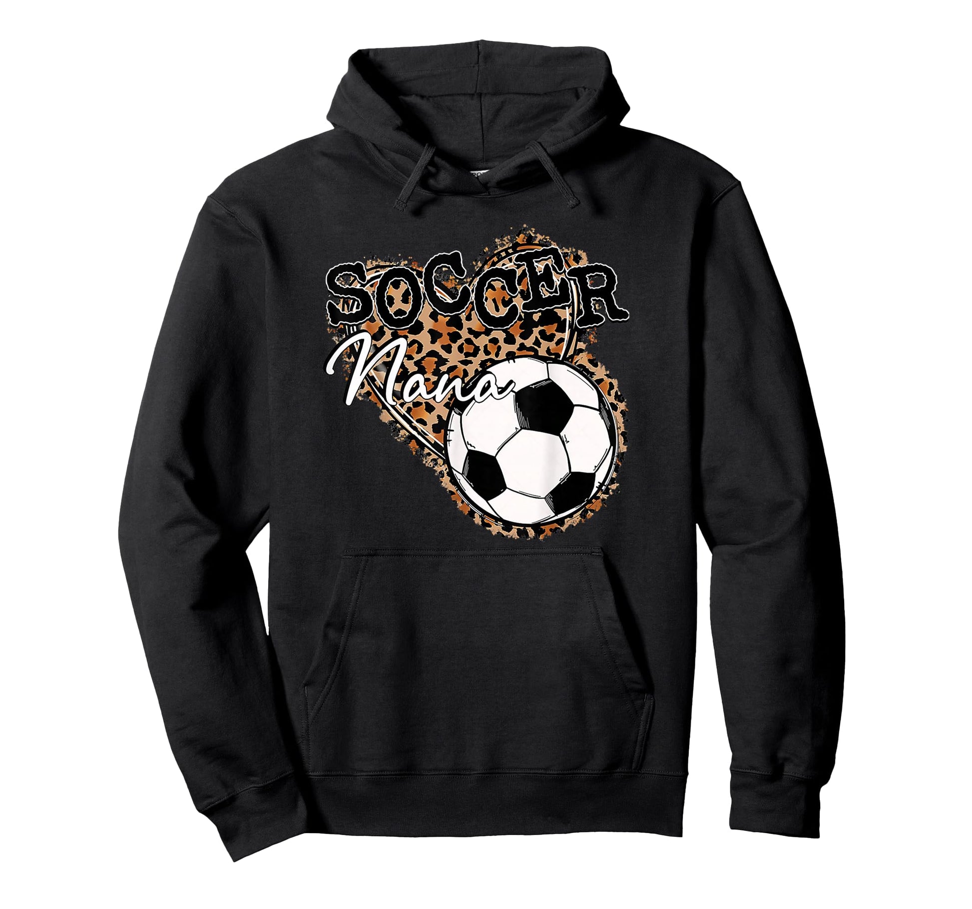 Soccer Nana Leopard Mothers Day Hoodie - Minimalist Print for Adults - T-Shirt, Sweatshirt, Hoodie