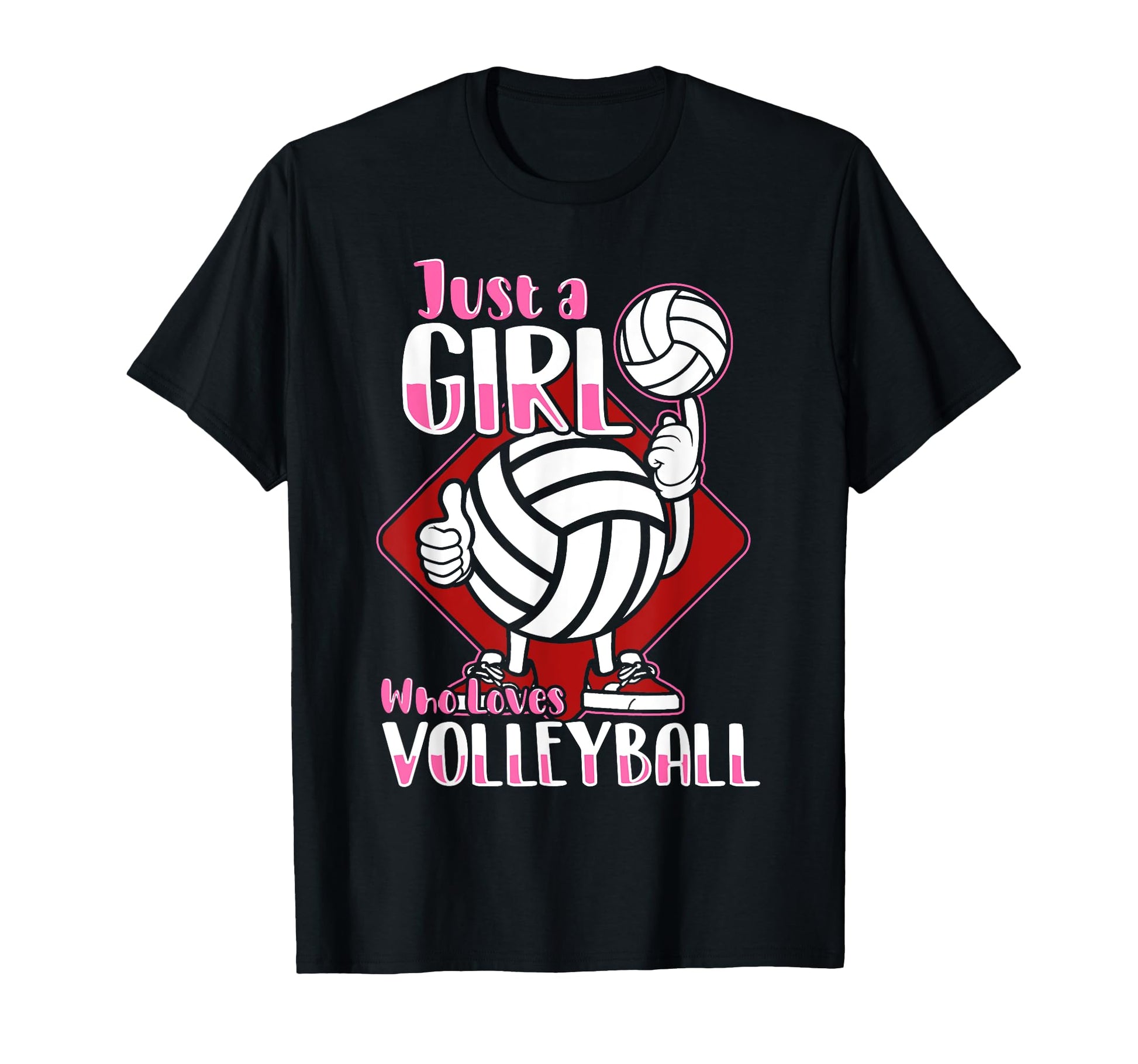 Just Who Loves Volleyball Volleyball T-Shirt - Custom Art Print for Adults - T-Shirt, Sweatshirt, Hoodie