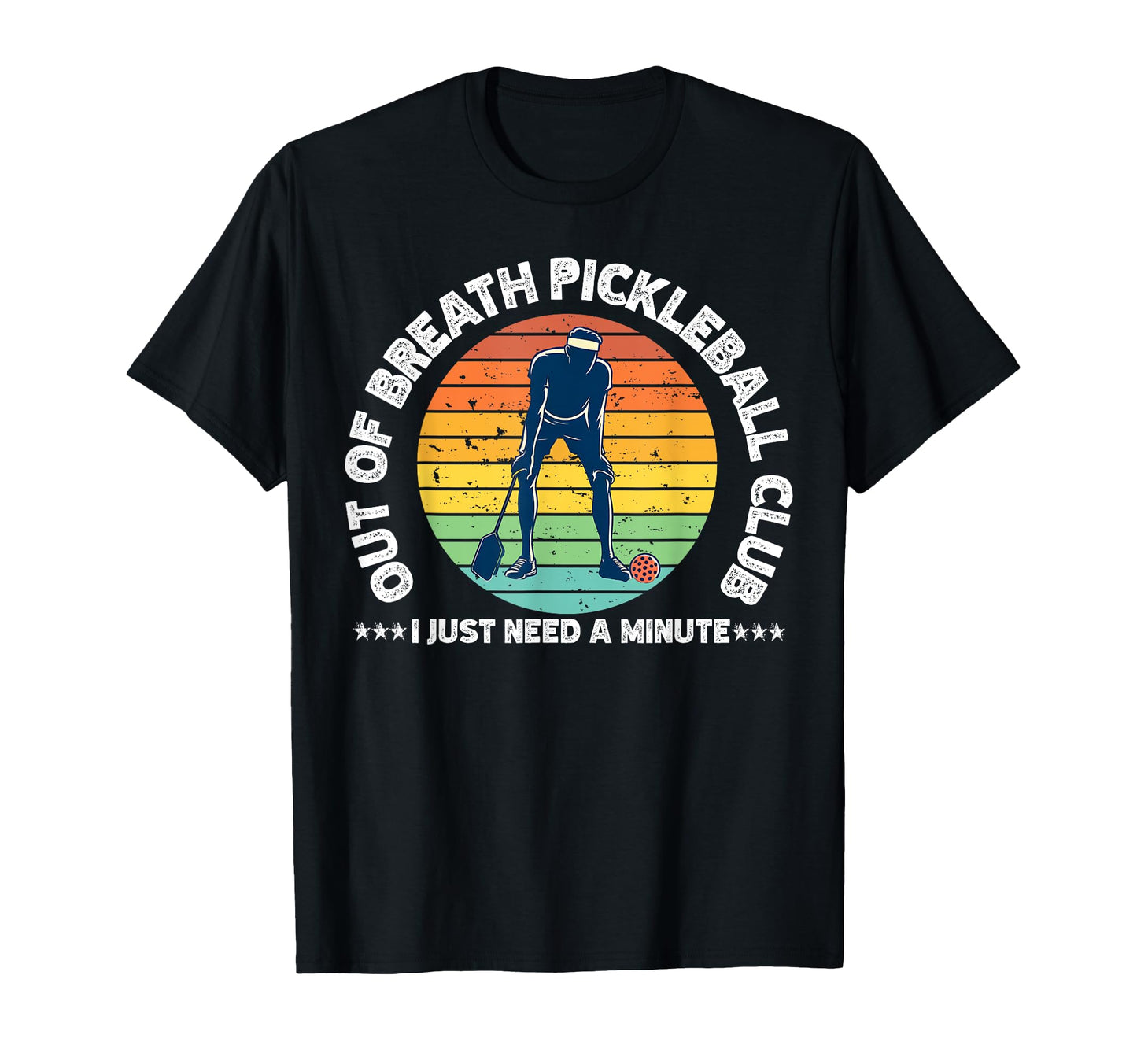 Out Breath Pickleball Club Funny Dad T-Shirt - Custom Art Print Unisex - T-Shirt, Sweatshirt, Hoodie