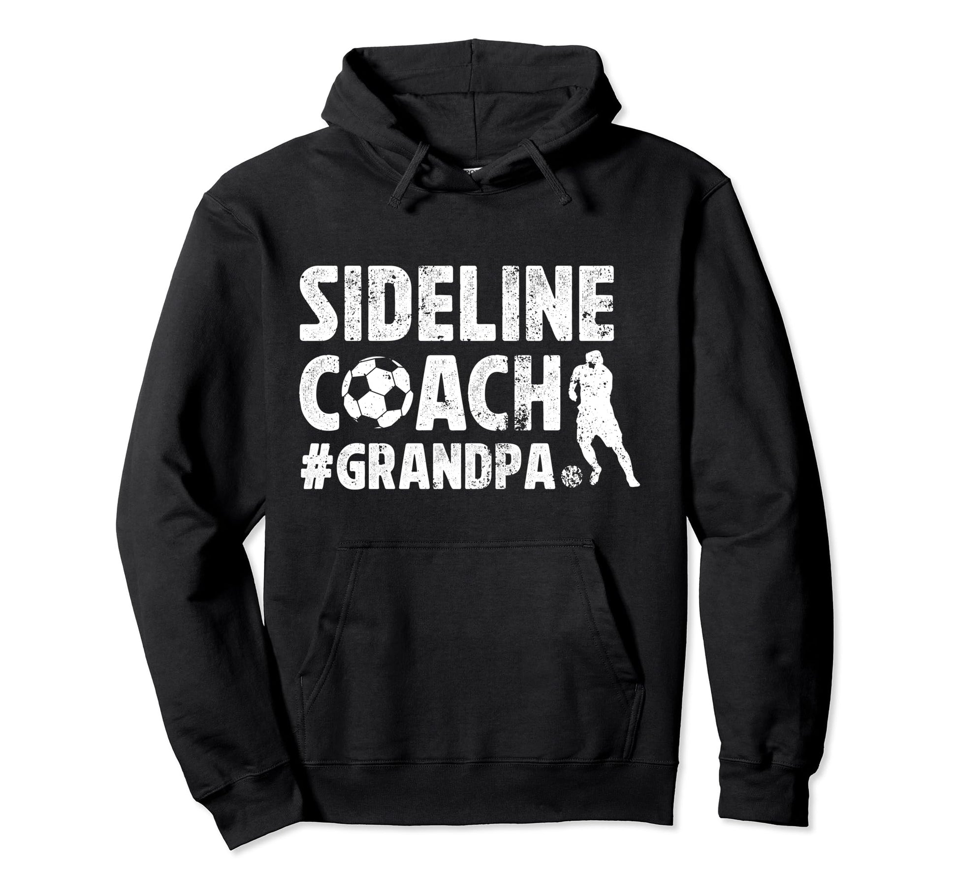 Sideline Coach Soccer Grandpa Soccer Hoodie - Novelty Apparel Men Women - T-Shirt, Sweatshirt, Hoodie