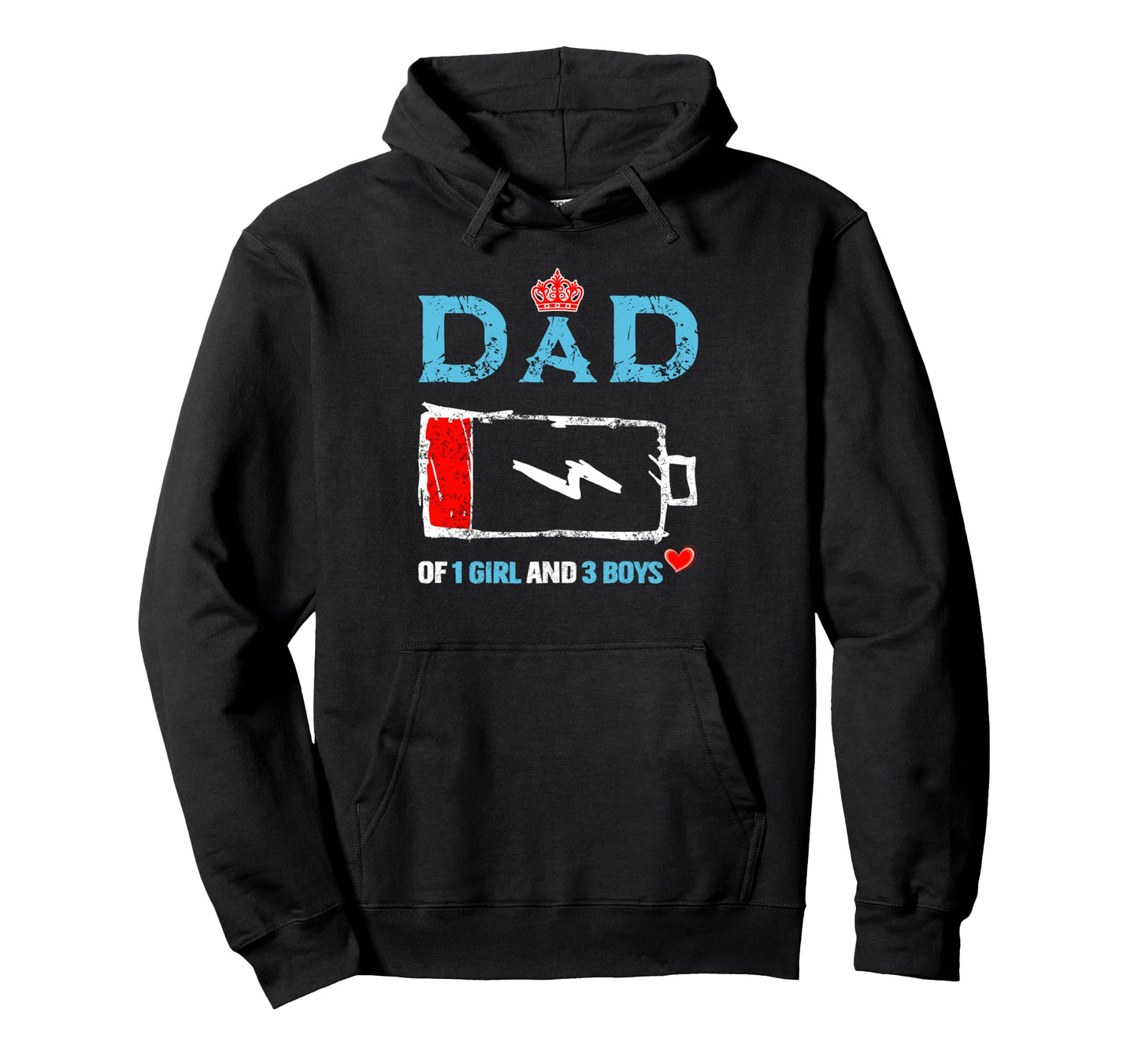 Dad 1 3 Fathers Day Hoodie - Fun Novelty Design Unisex - T-Shirt, Sweatshirt, Hoodie