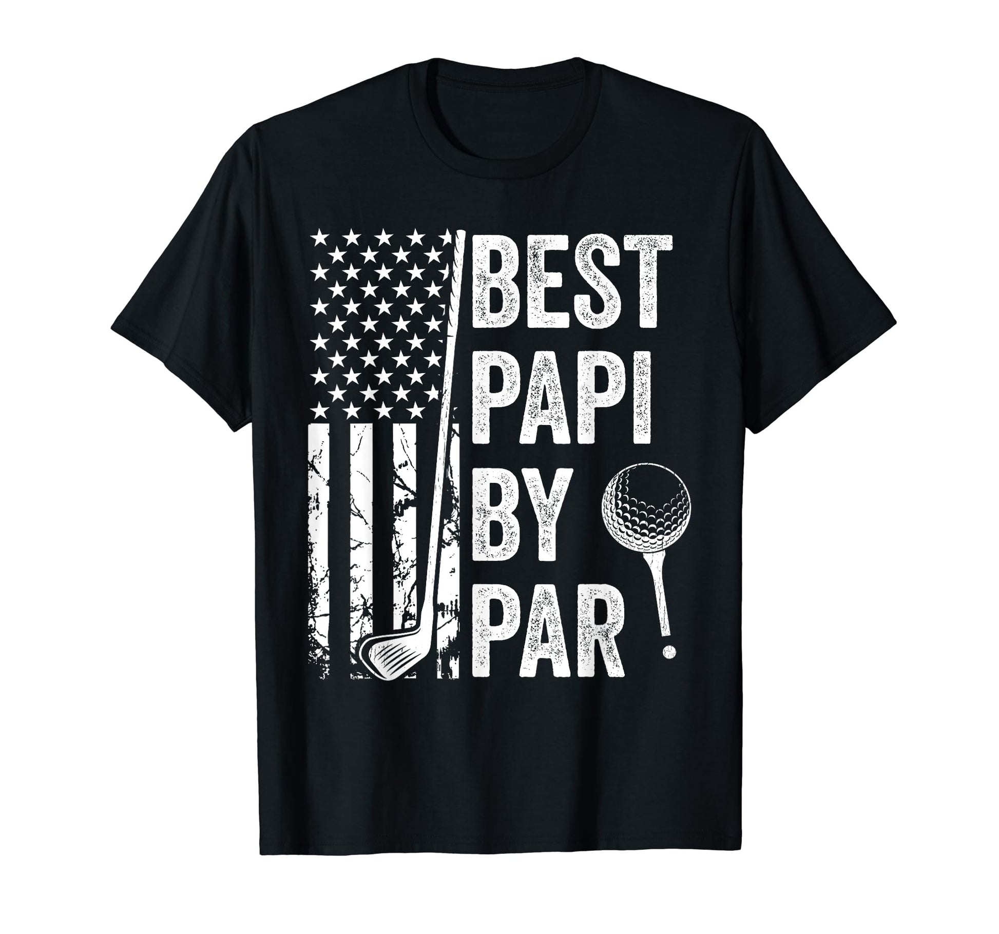 Best Papi Par Usa Flag Golf Fathers Day T-Shirt - Aesthetic Graphic Unisex - T-Shirt, Sweatshirt, Hoodie