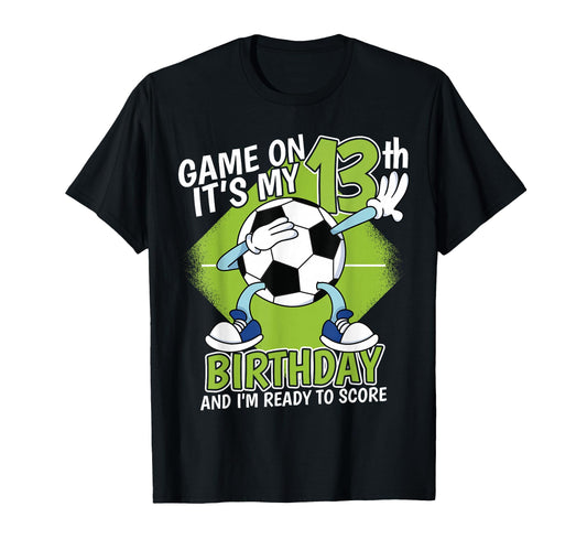 13 Year Old Soccer Player 13Th T-Shirt - Aesthetic Graphic Men Women - T-Shirt, Sweatshirt, Hoodie