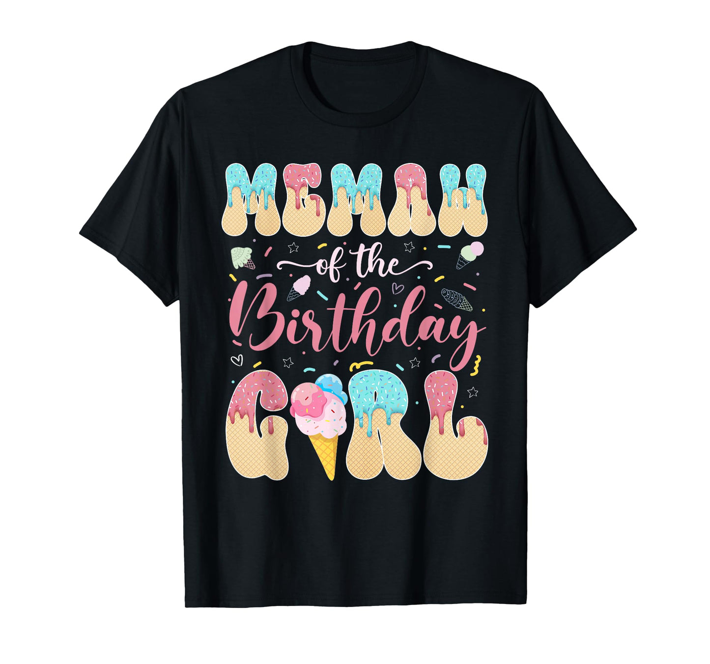 Memaw Birthday Sweet Ice Cream T-Shirt - Casual Everyday Wear for Adults - T-Shirt, Sweatshirt, Hoodie