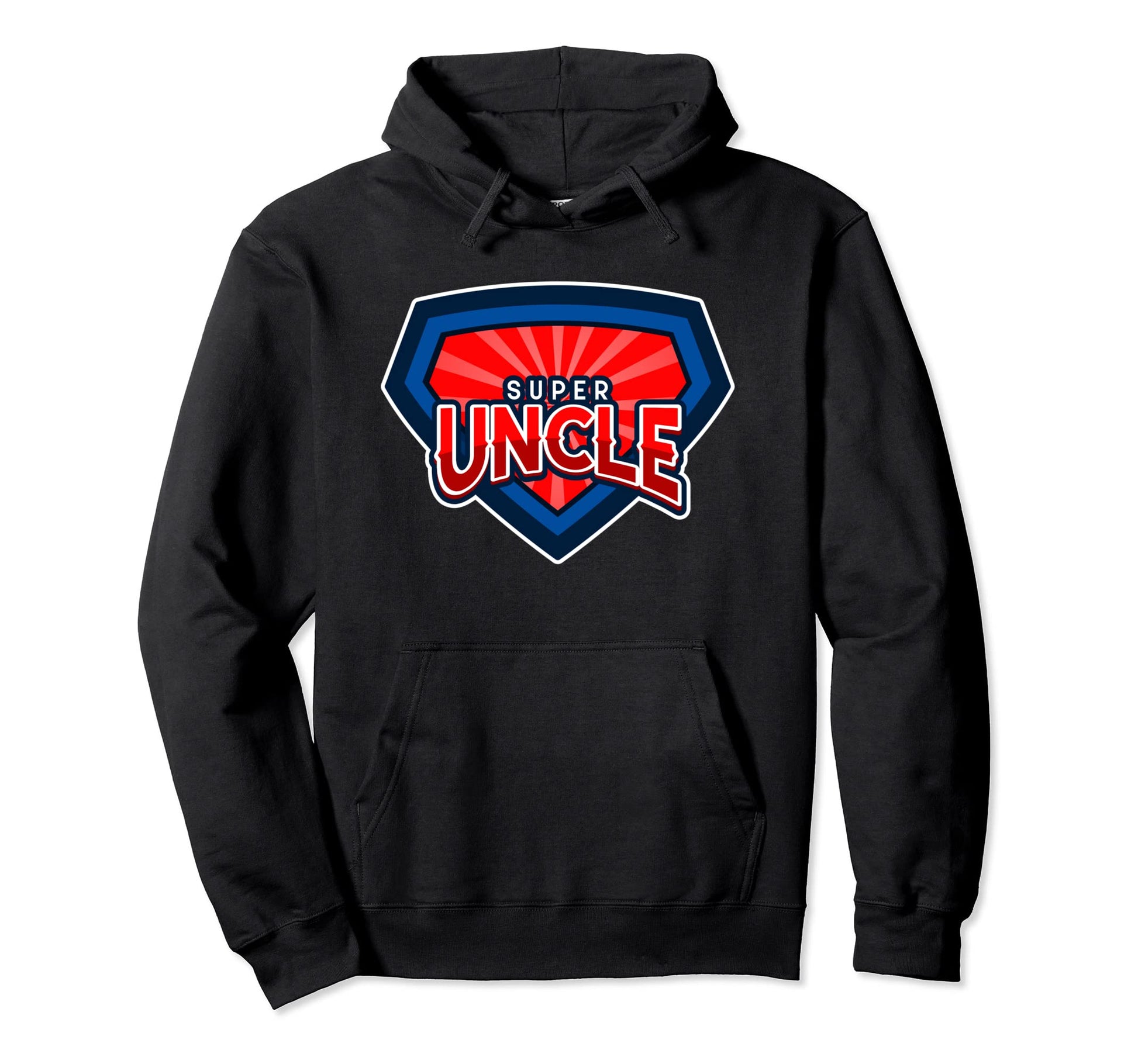 Super Uncle Funny Uncle Hero Hoodie - Custom Art Print Unisex - T-Shirt, Sweatshirt, Hoodie
