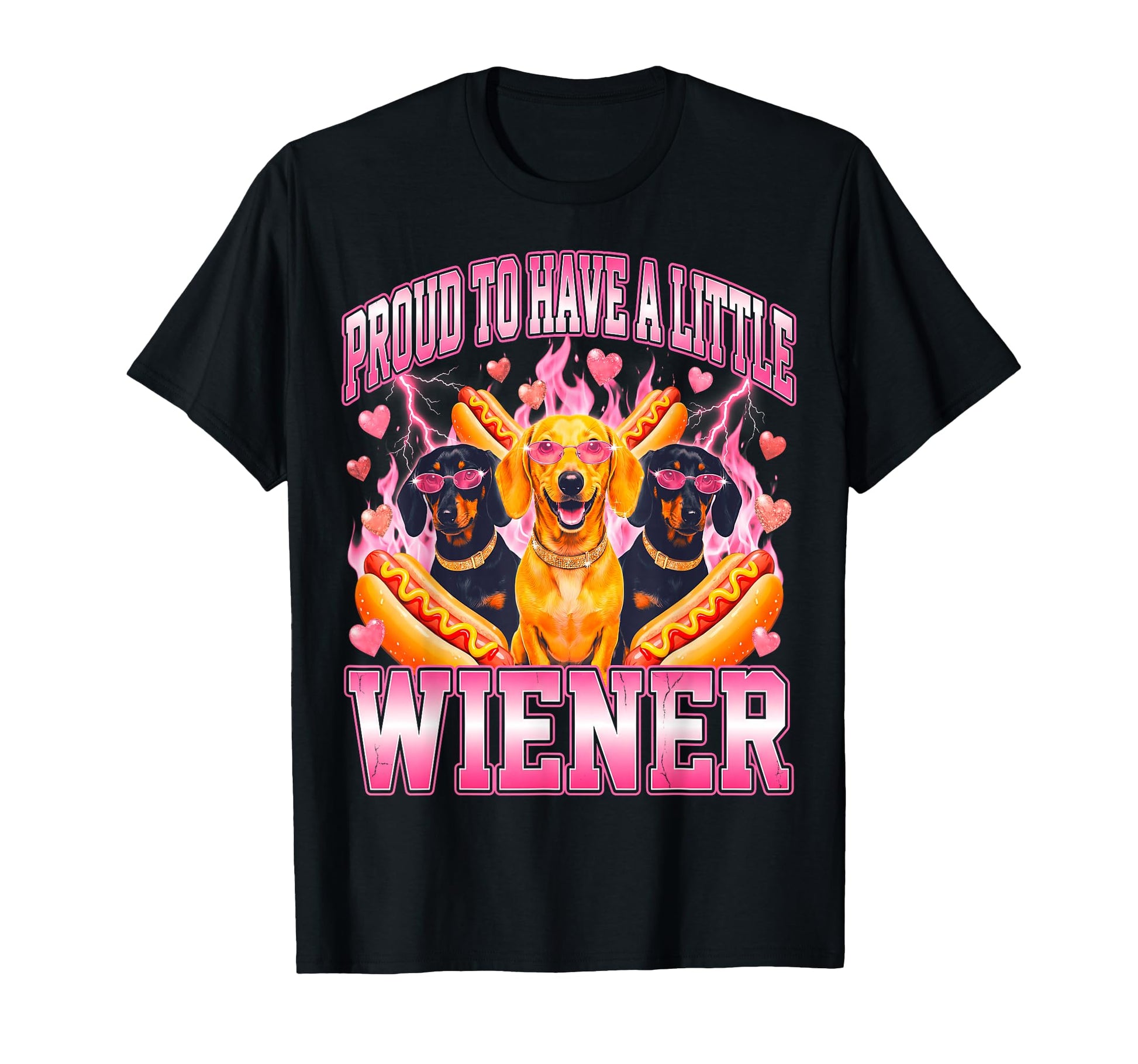 Dachshund Proud To Have Little Wiener T-Shirt - Aesthetic Graphic Unisex - T-Shirt, Sweatshirt, Hoodie
