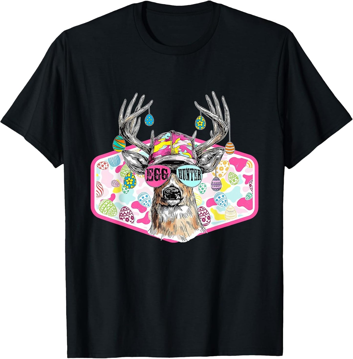 Retro Deer Hunting Easter Egg Hunter Womens Mens Unisex T-shirt, Sweatshirt, Hoodie, Long Sleeve Tee - T-Shirt, Sweatshirt, Hoodie