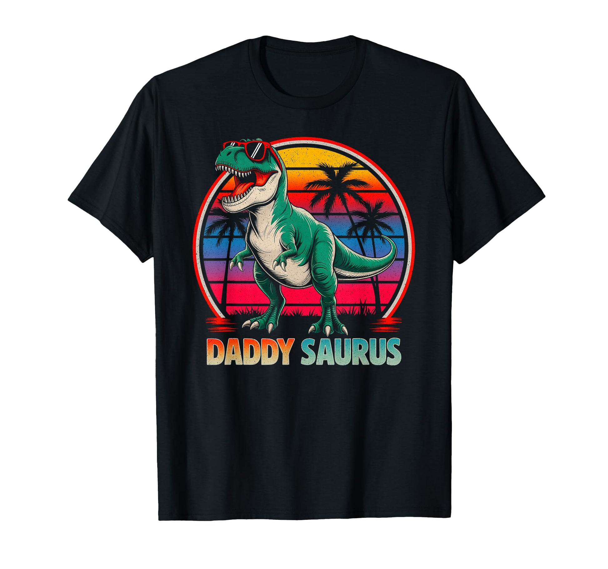 Daddy Saurus T Rex Dinosaur Dad T-Shirt - Fun Novelty Design for Adults - T-Shirt, Sweatshirt, Hoodie