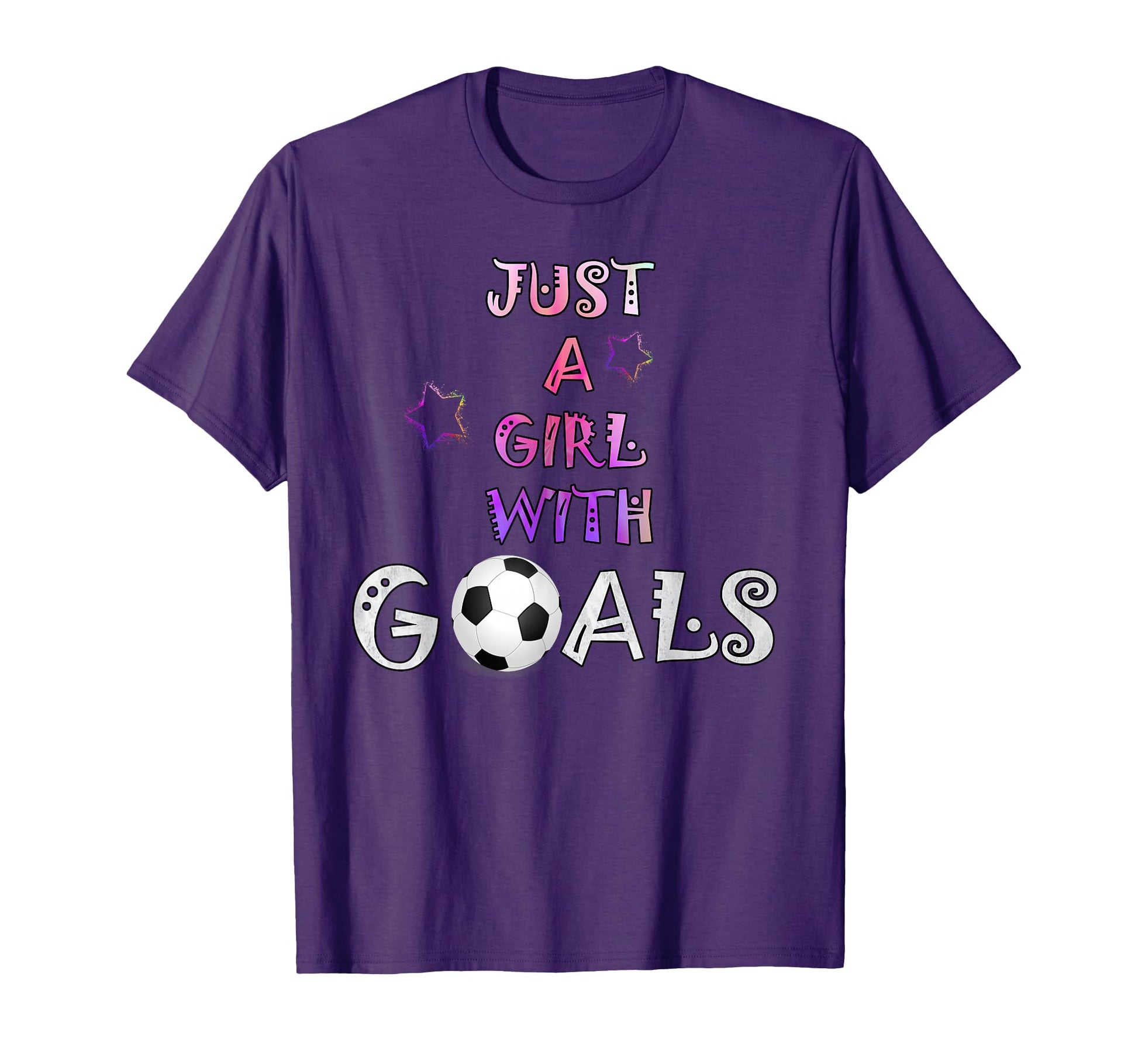 Motivational Just Goals Soccer T-Shirt - Minimalist Print Unisex - T-Shirt, Sweatshirt, Hoodie