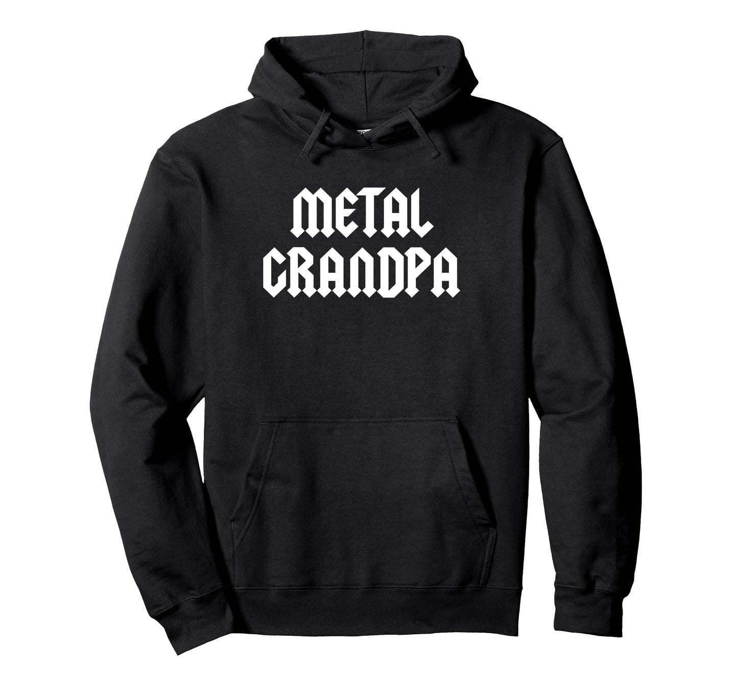 Metal Grandpa Funny Heavy Metal Hoodie - Minimalist Print for Adults - T-Shirt, Sweatshirt, Hoodie
