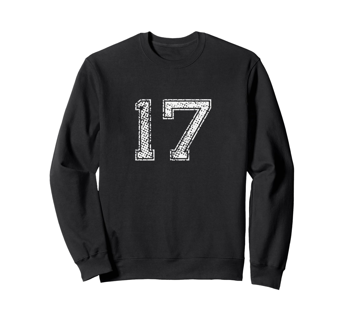 Number 17 Big Numbered Team Jersey Sweatshirt - Trendy Graphic Unisex - T-Shirt, Sweatshirt, Hoodie