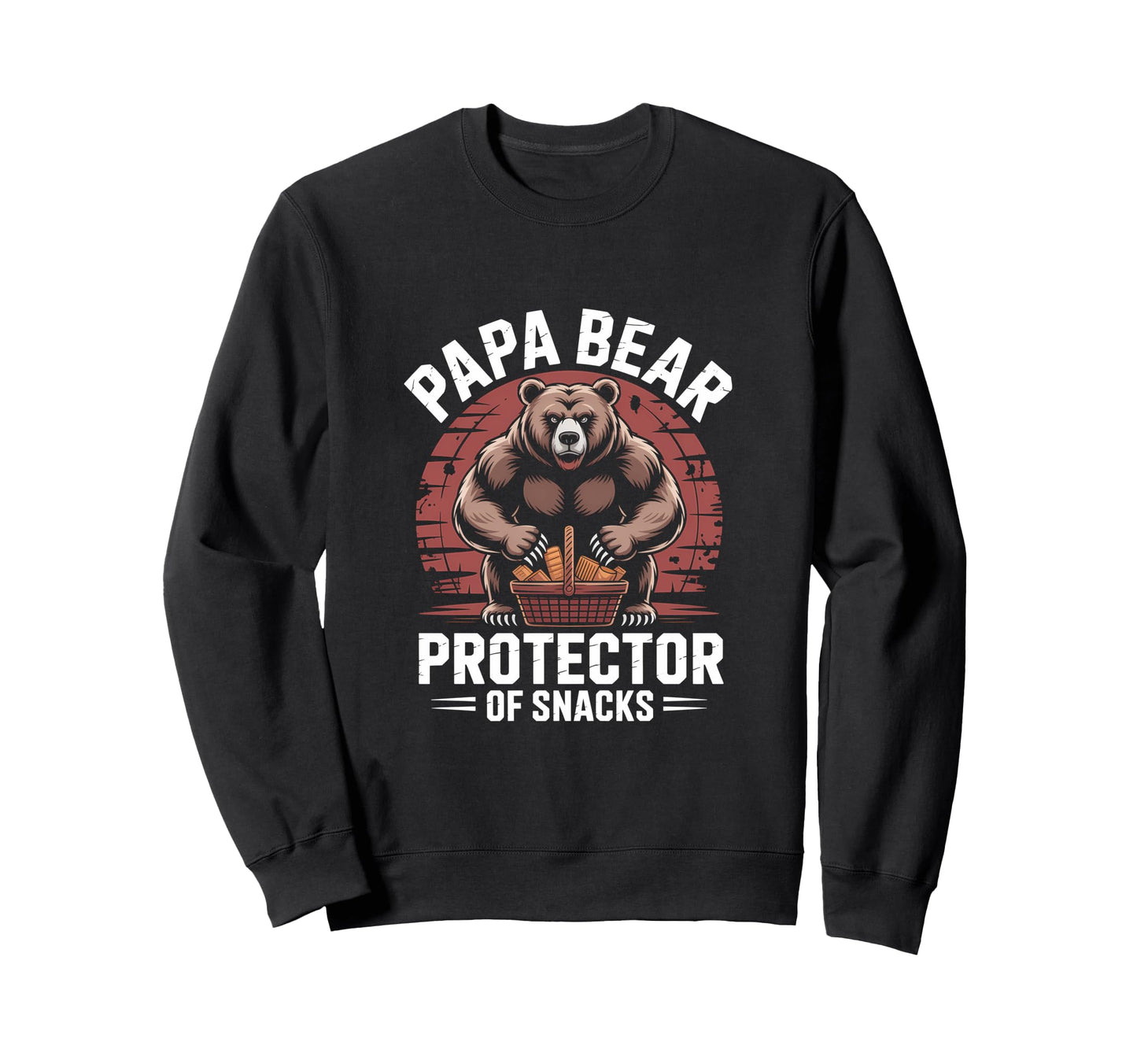 Papa Bear Protector Snacks Sweatshirt - Aesthetic Graphic for Adults - T-Shirt, Sweatshirt, Hoodie