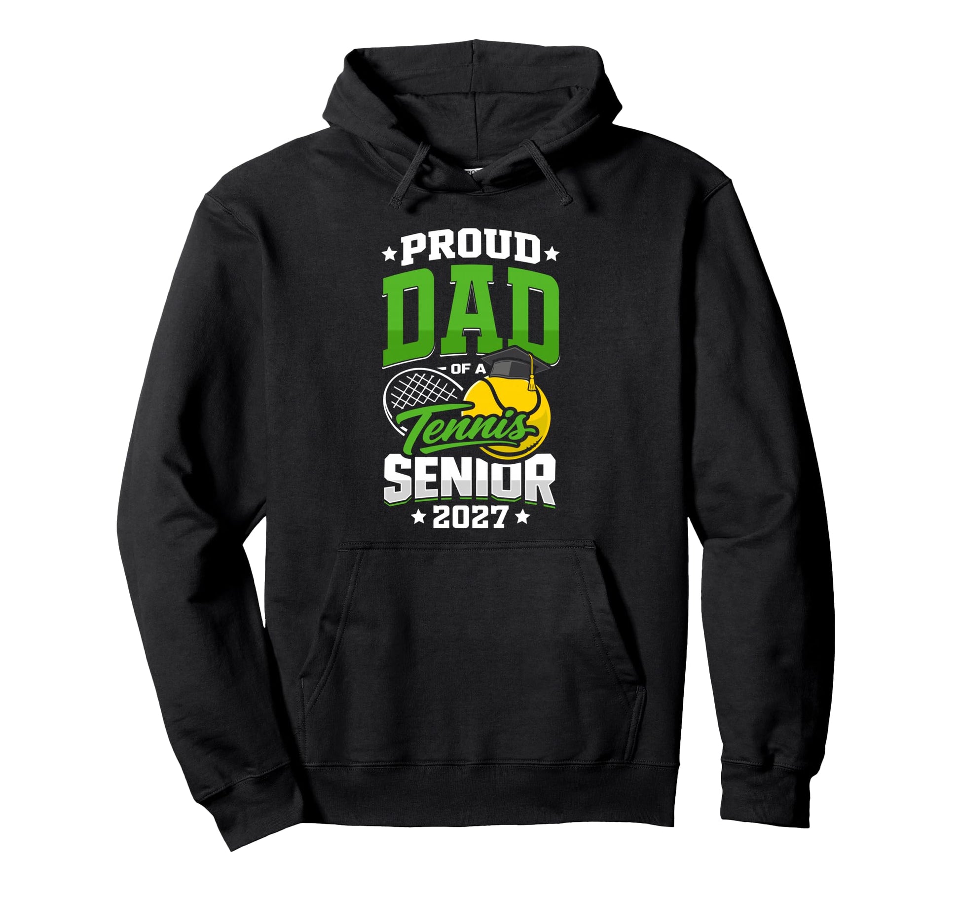 Proud Dad Tennis Senior Class 2027 Hoodie - Custom Art Print Unisex - T-Shirt, Sweatshirt, Hoodie