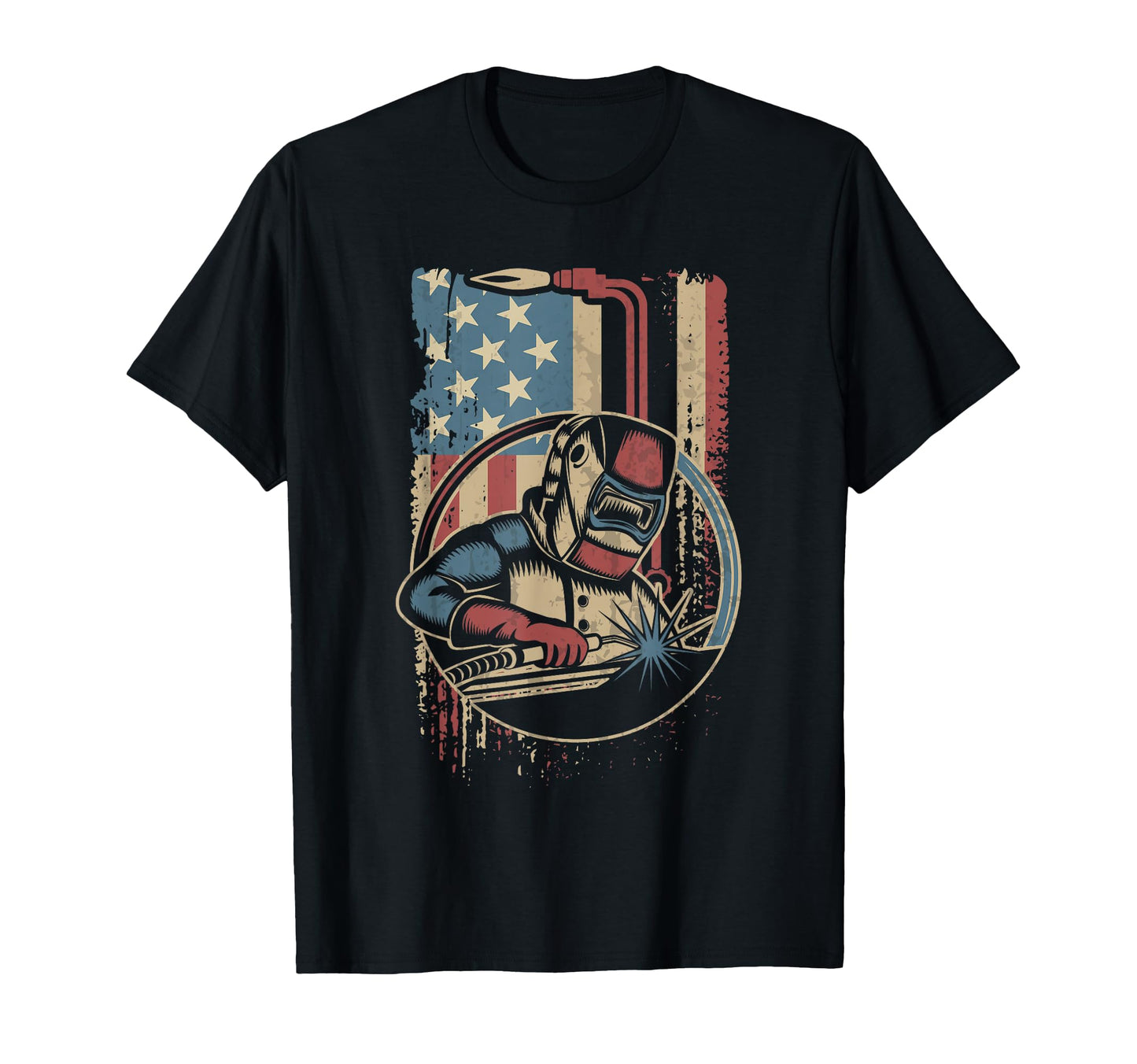 Weld Funny Welder Welding American T-Shirt - Minimalist Print for Adults - T-Shirt, Sweatshirt, Hoodie