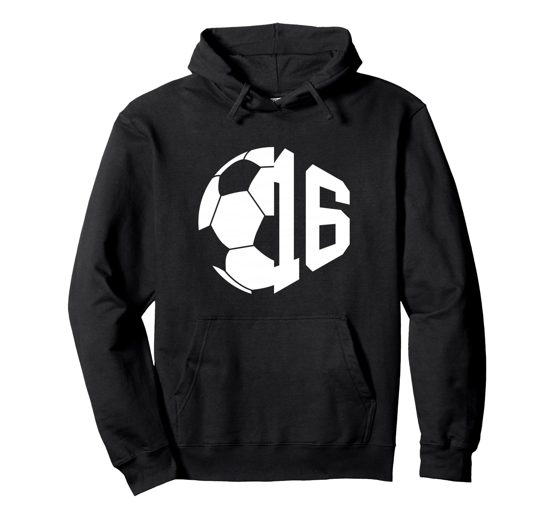 Number 16 Years Soccer 16Th Birthday Hoodie - Trendy Graphic for Adults - T-Shirt, Sweatshirt, Hoodie