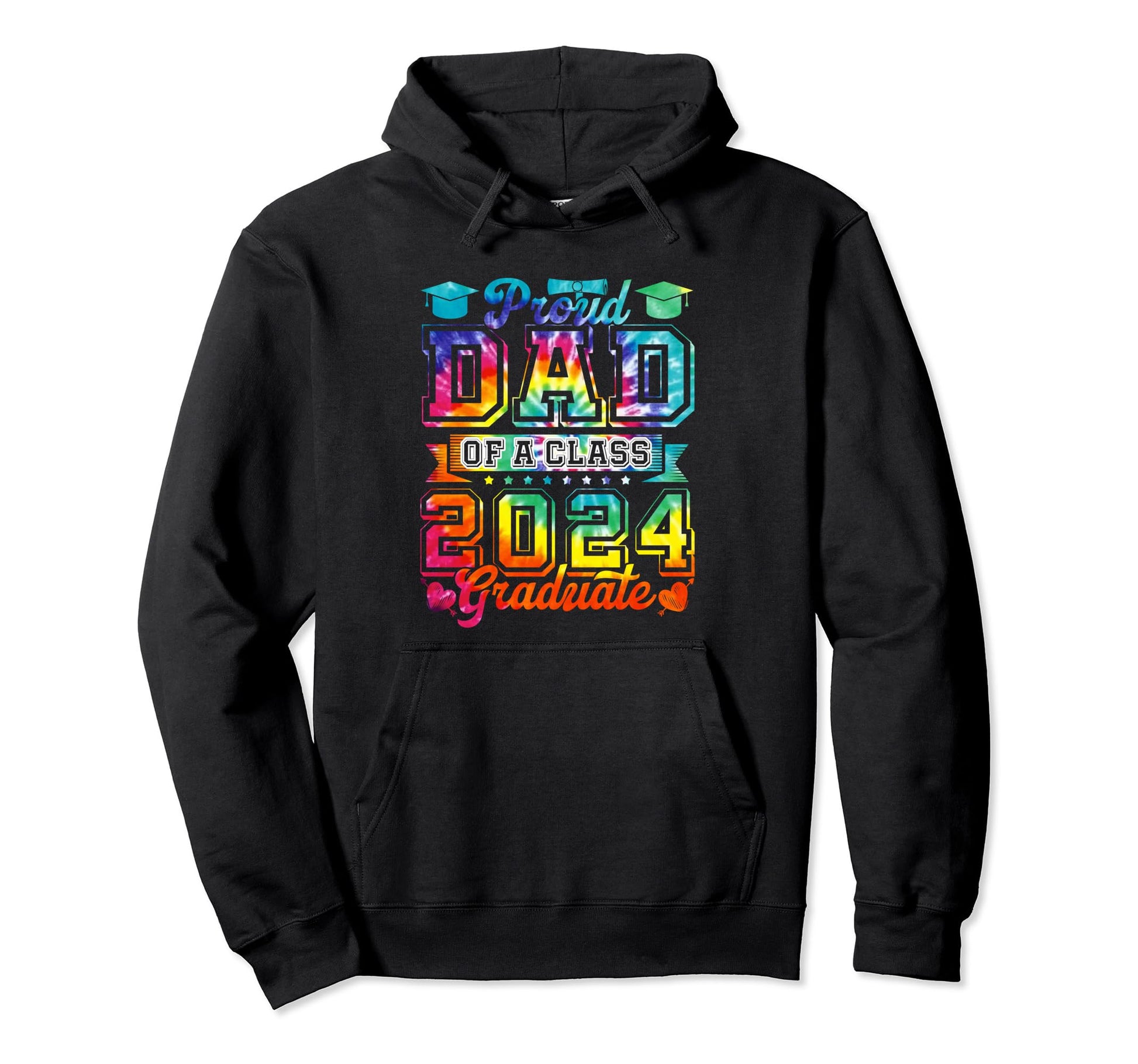 Proud Dad Class 2024 Graduate Senior Hoodie - Novelty Apparel Men Women - T-Shirt, Sweatshirt, Hoodie