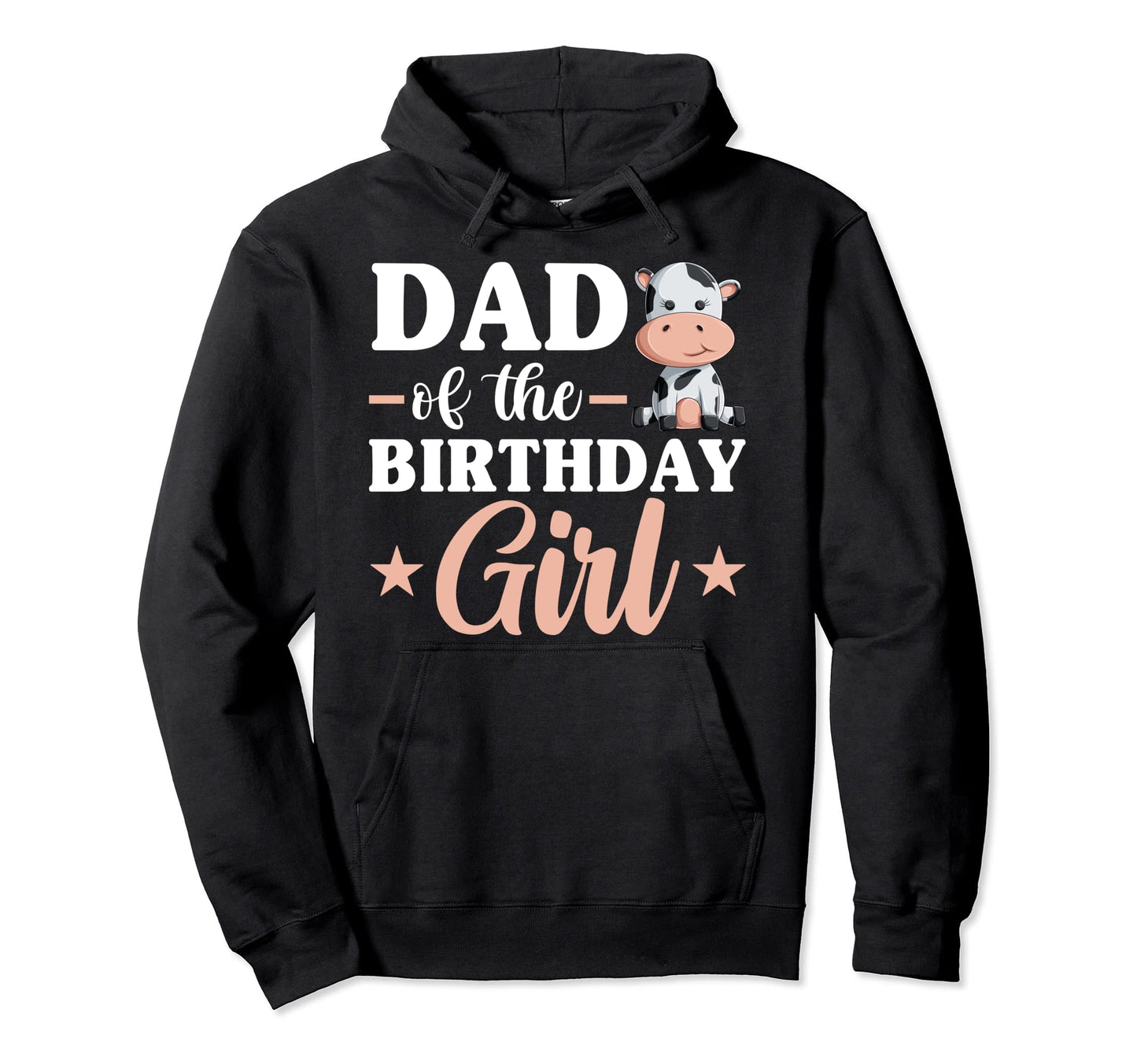 Dad Birthday Cow Farm Family Matching Hoodie - Minimalist Print Men Women - T-Shirt, Sweatshirt, Hoodie
