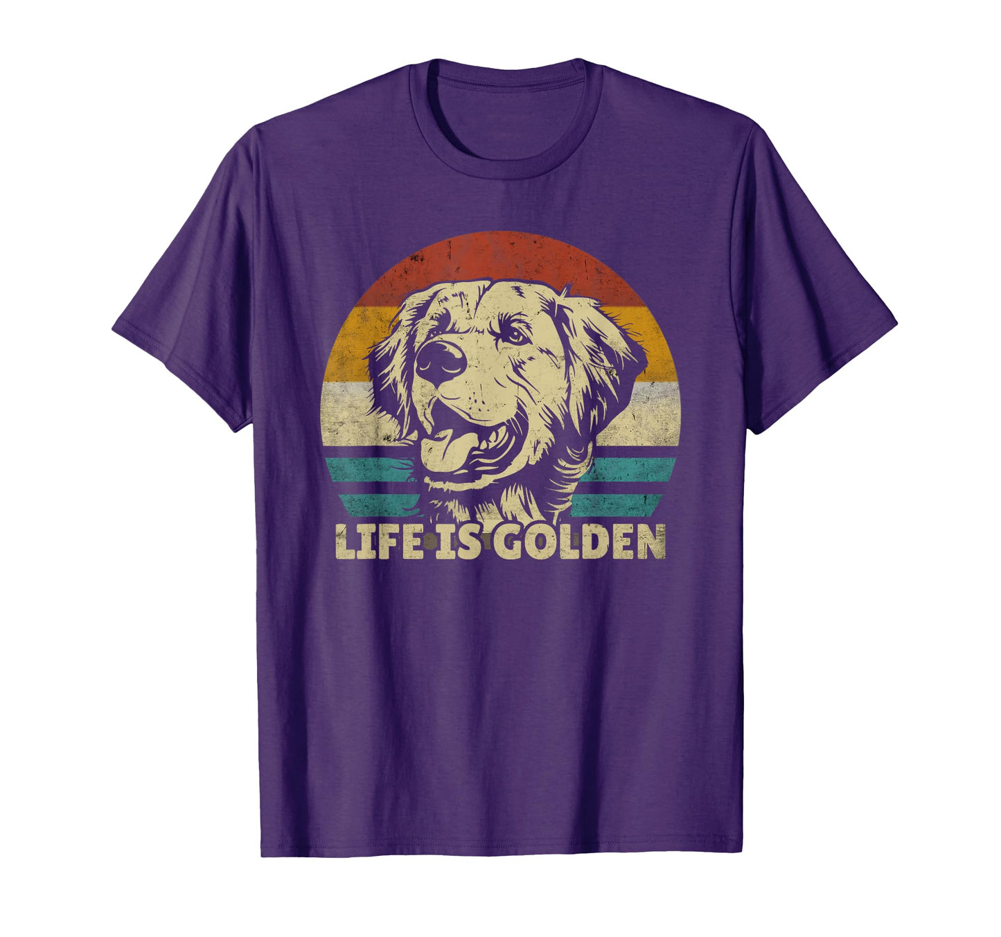 Golden Retriever Hund Life Is Golden T-Shirt - Trendy Graphic Unisex - T-Shirt, Sweatshirt, Hoodie