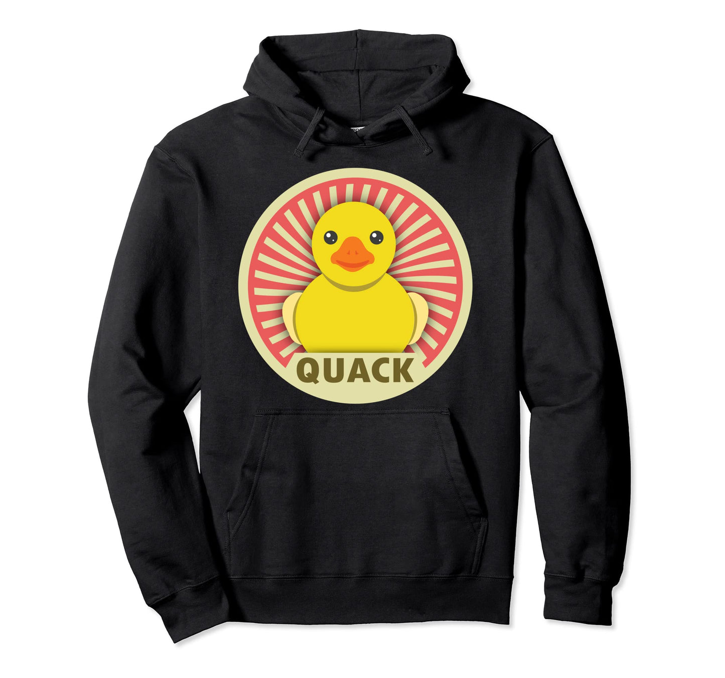 Quack Rubber Duck Duckie Bath Toy As Hoodie - Novelty Apparel for Adults - T-Shirt, Sweatshirt, Hoodie