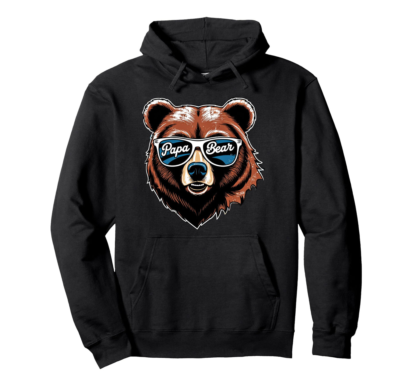 Papa Bear Husband Father Family Hoodie - Custom Art Print for Adults - T-Shirt, Sweatshirt, Hoodie