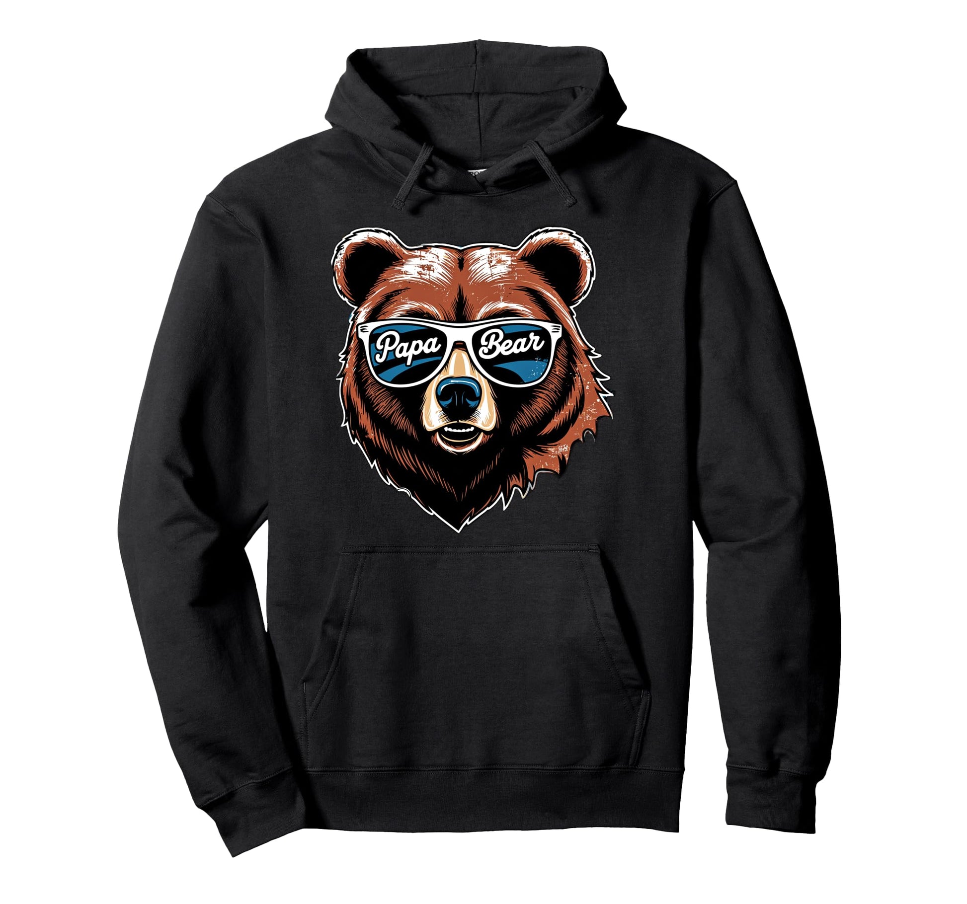 Papa Bear Husband Father Family Hoodie - Custom Art Print for Adults - T-Shirt, Sweatshirt, Hoodie