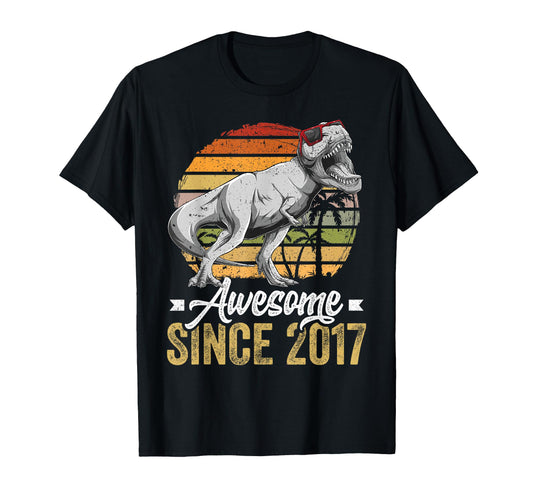 Awesome Since 2017 9 Years Old 9Th T-Shirt - Novelty Apparel for Adults - T-Shirt, Sweatshirt, Hoodie