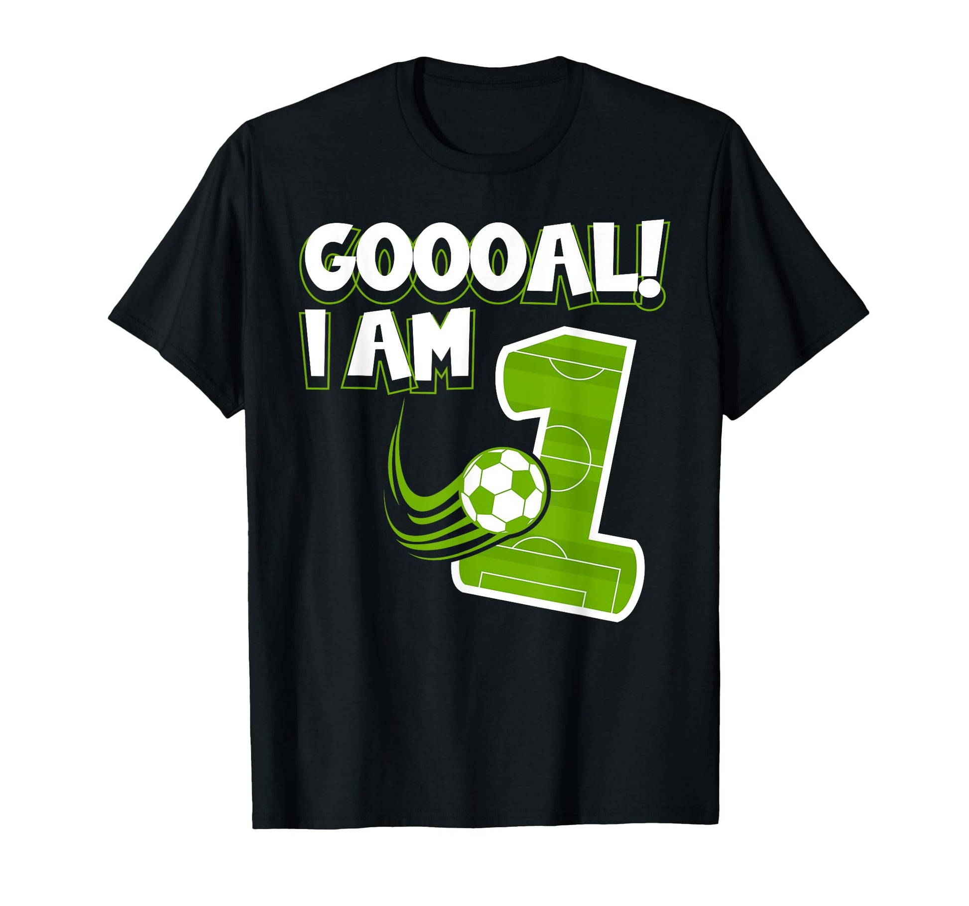 Goooal I Am 1 Soccer Sport First Birthday T-Shirt - Minimalist Print Unisex - T-Shirt, Sweatshirt, Hoodie