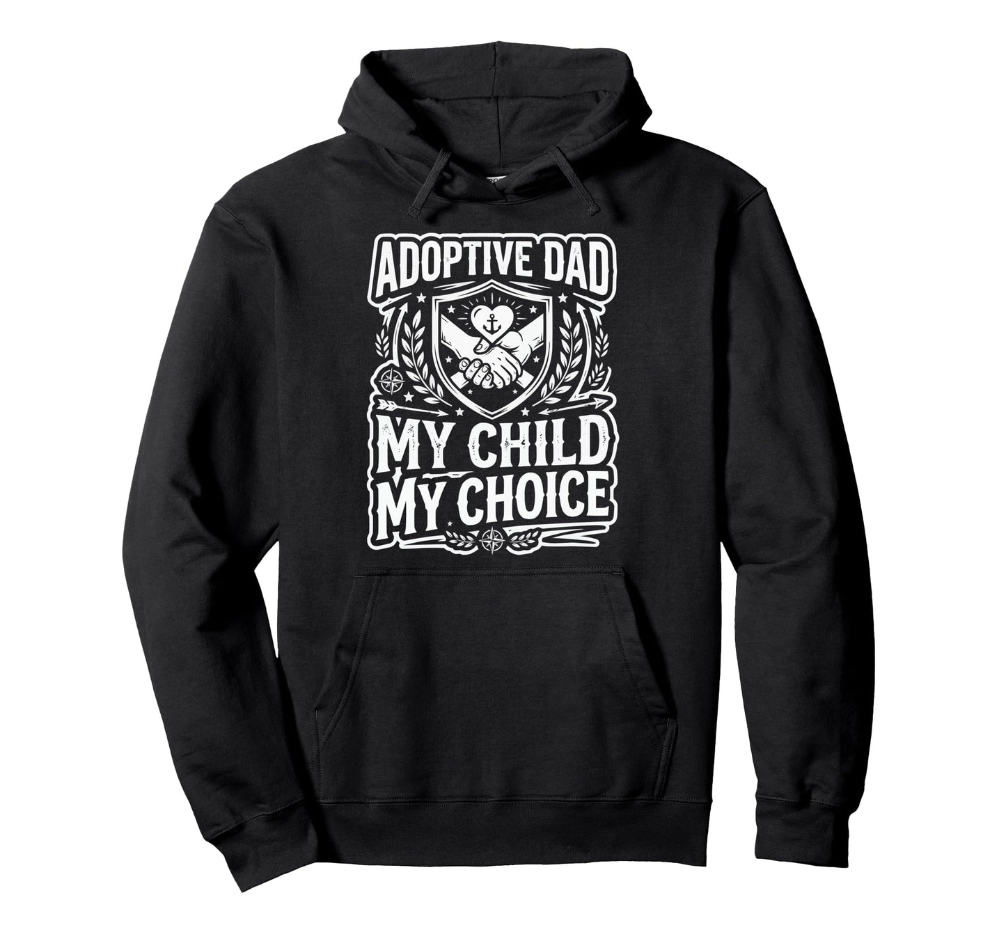 Adoptive Dad Adoption Fathers Day Hoodie - Minimalist Print Unisex - T-Shirt, Sweatshirt, Hoodie