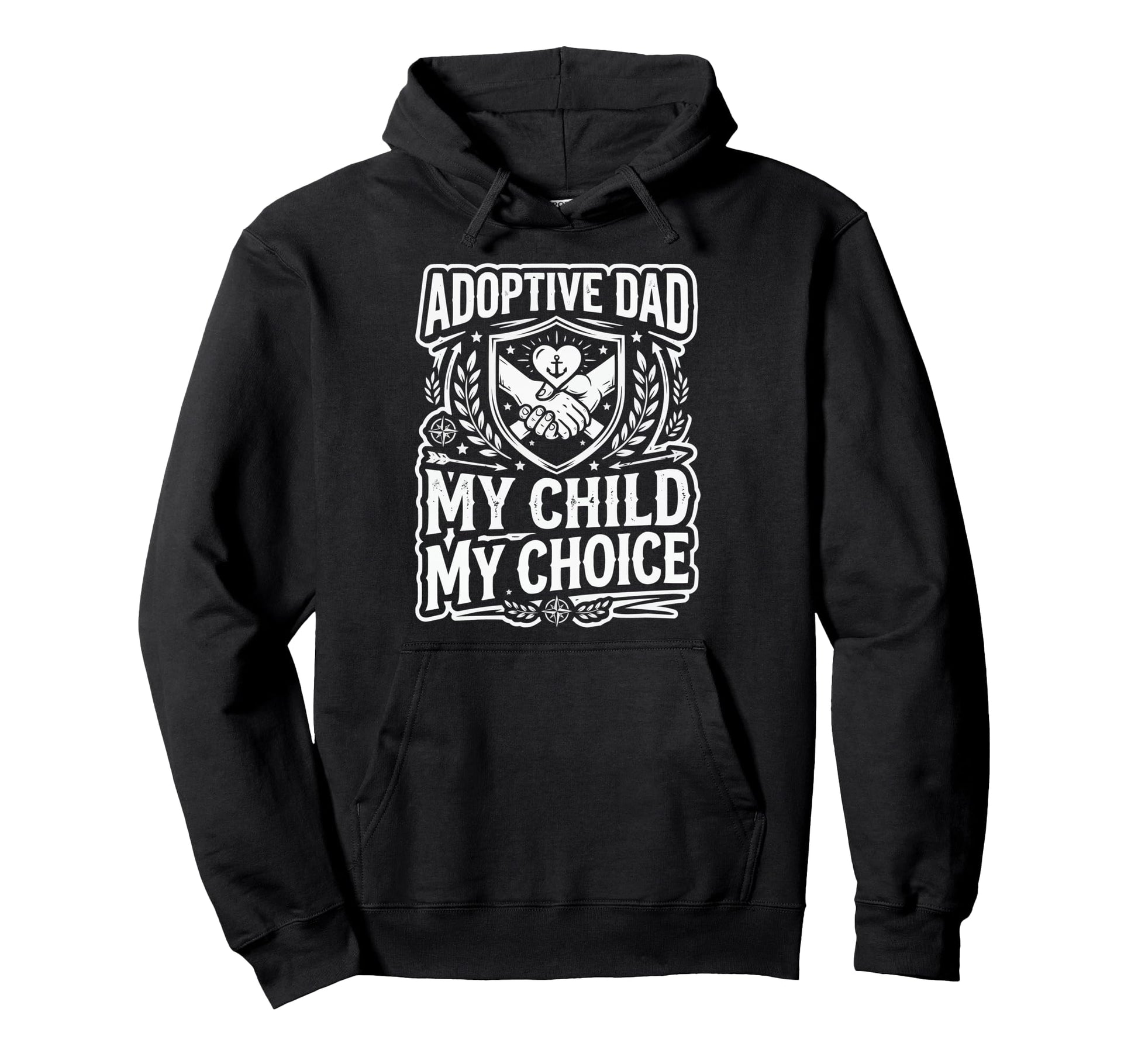 Adoptive Dad Adoption Fathers Day Hoodie - Minimalist Print Unisex - T-Shirt, Sweatshirt, Hoodie