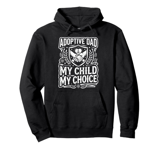 Adoptive Dad Adoption Fathers Day Hoodie - Minimalist Print Unisex - T-Shirt, Sweatshirt, Hoodie